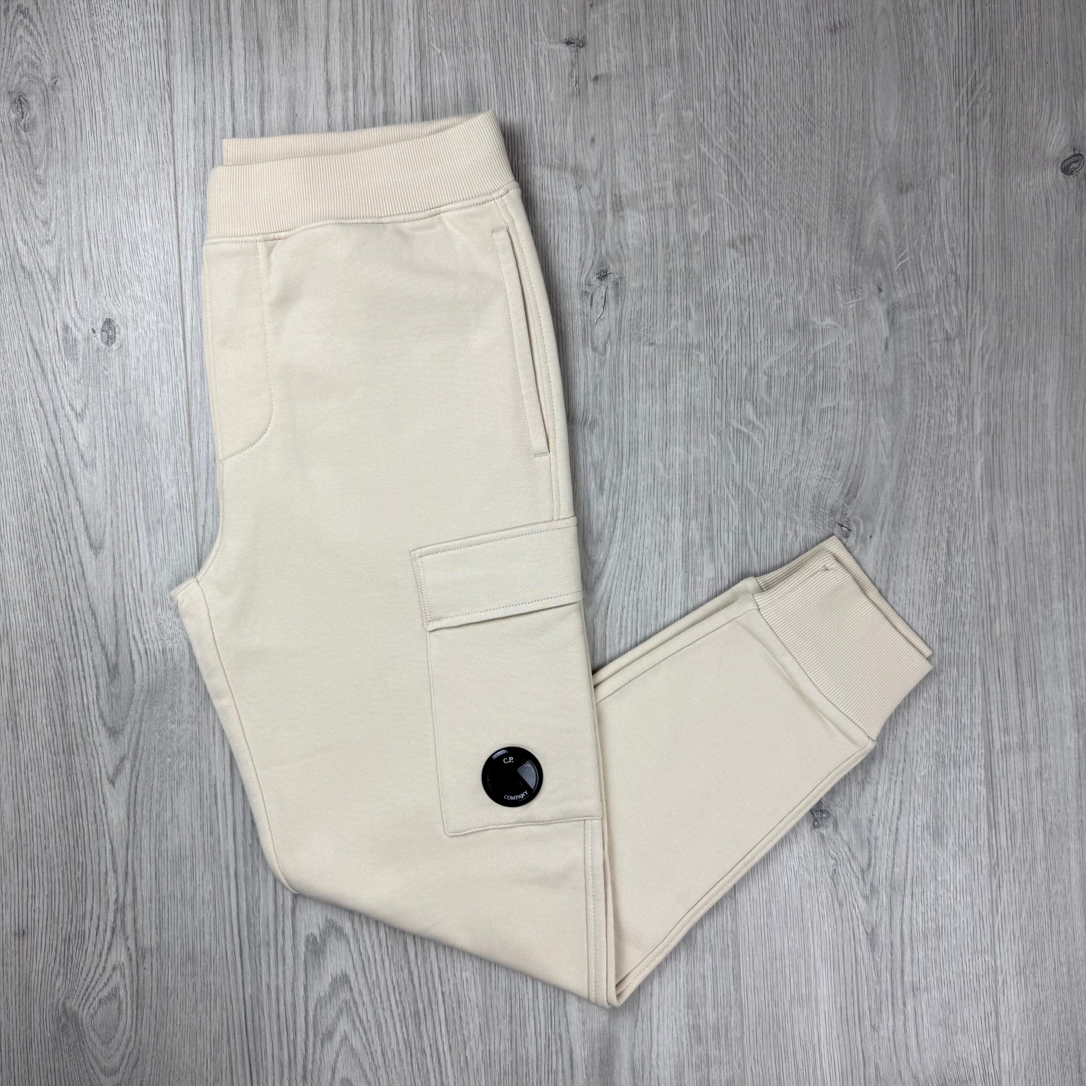 CP Company Raised Fleece Sweatpants - Frozen Dew