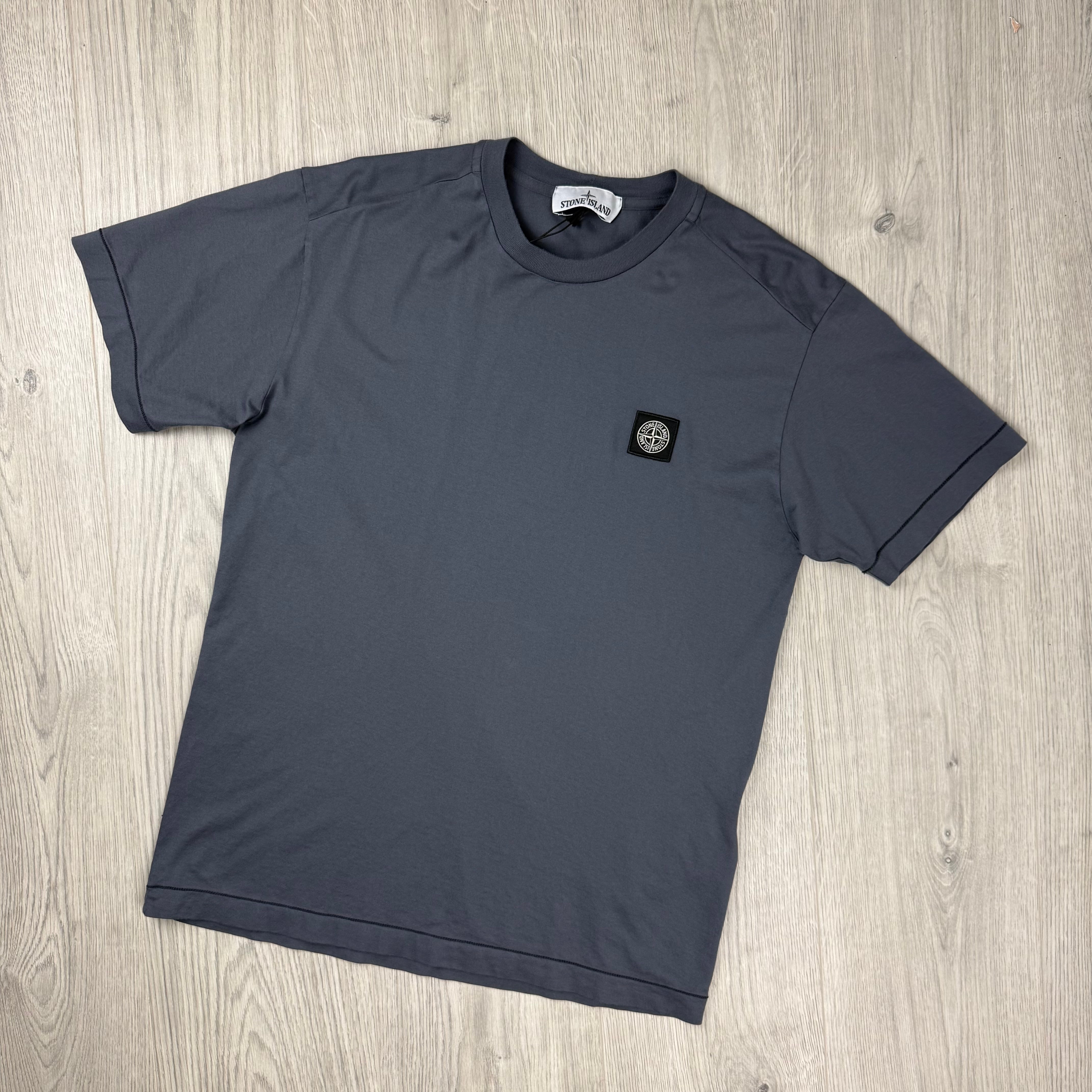Stone Island Patch T-Shirt - Blue Grey