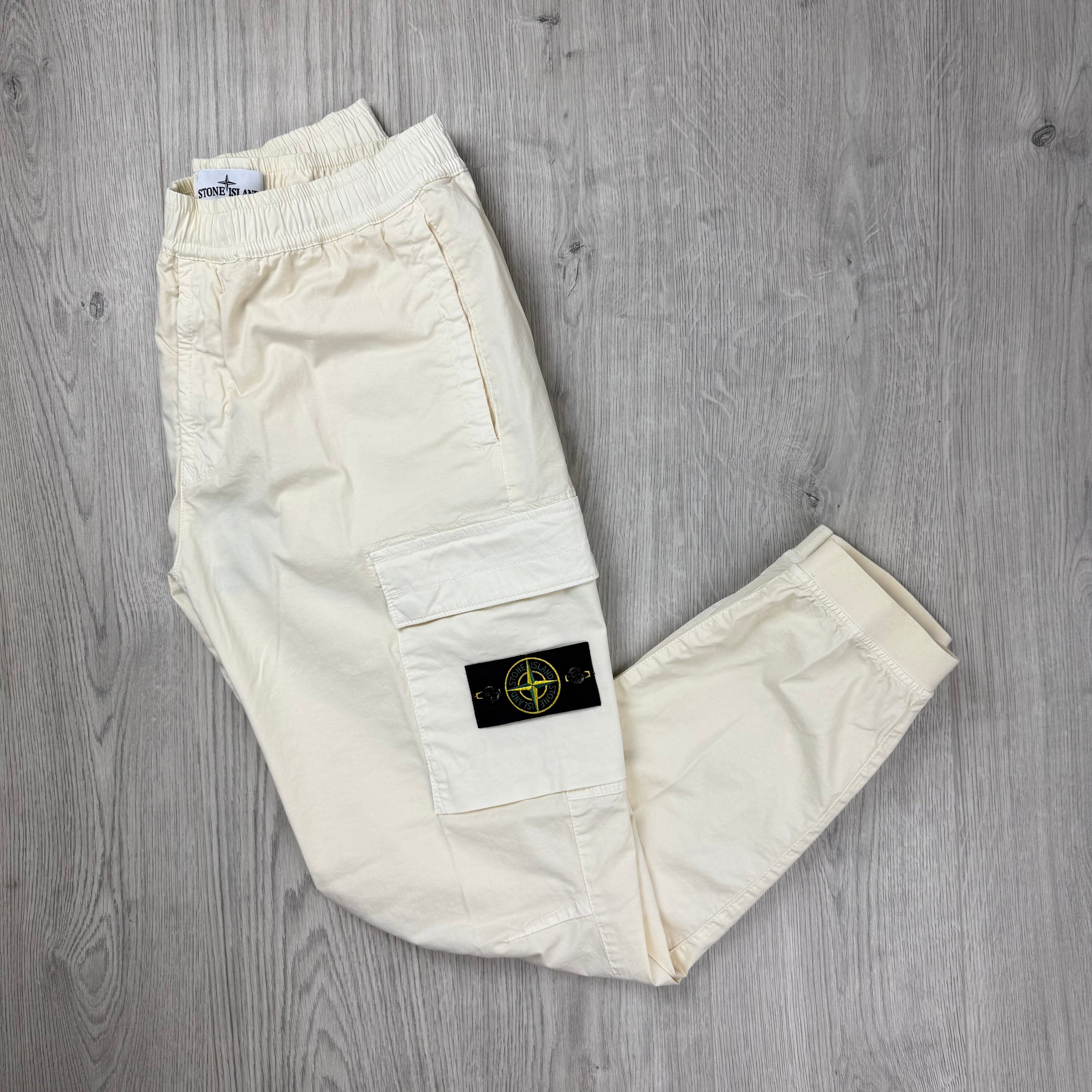 Stone Island Cargo Trousers - Ivory