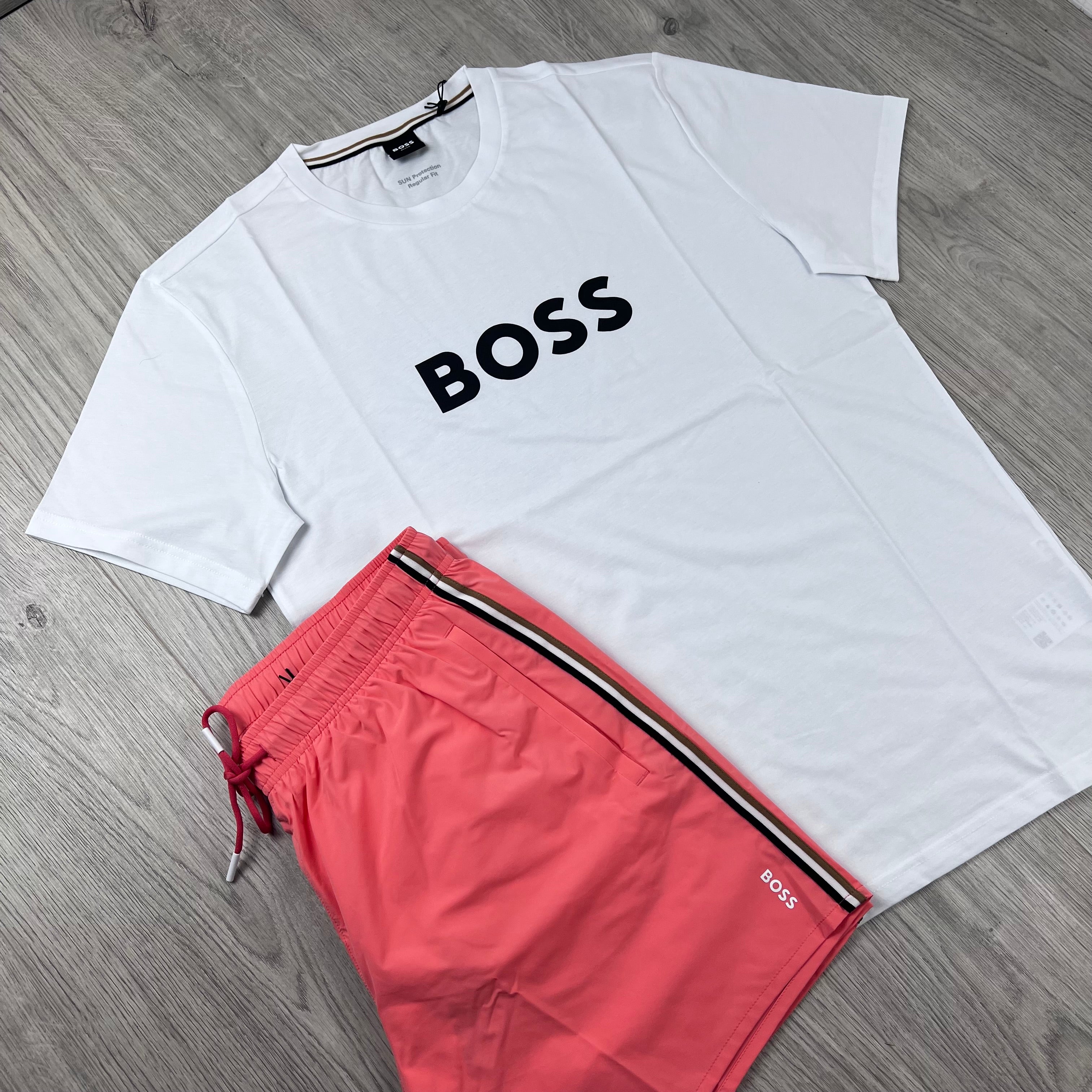 Hugo Boss Holiday Set - White/Pink