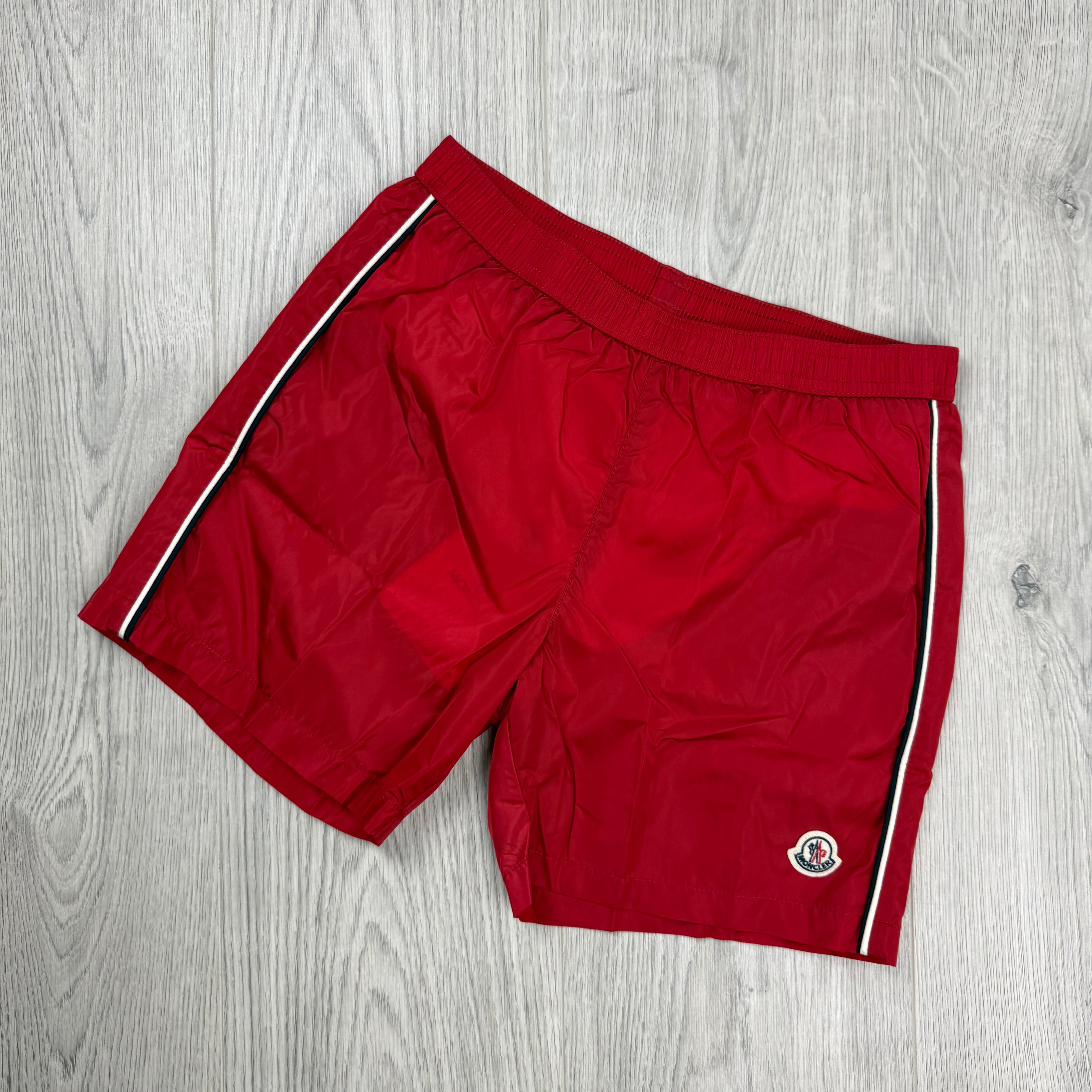 Moncler Junior Swim Shorts - Red