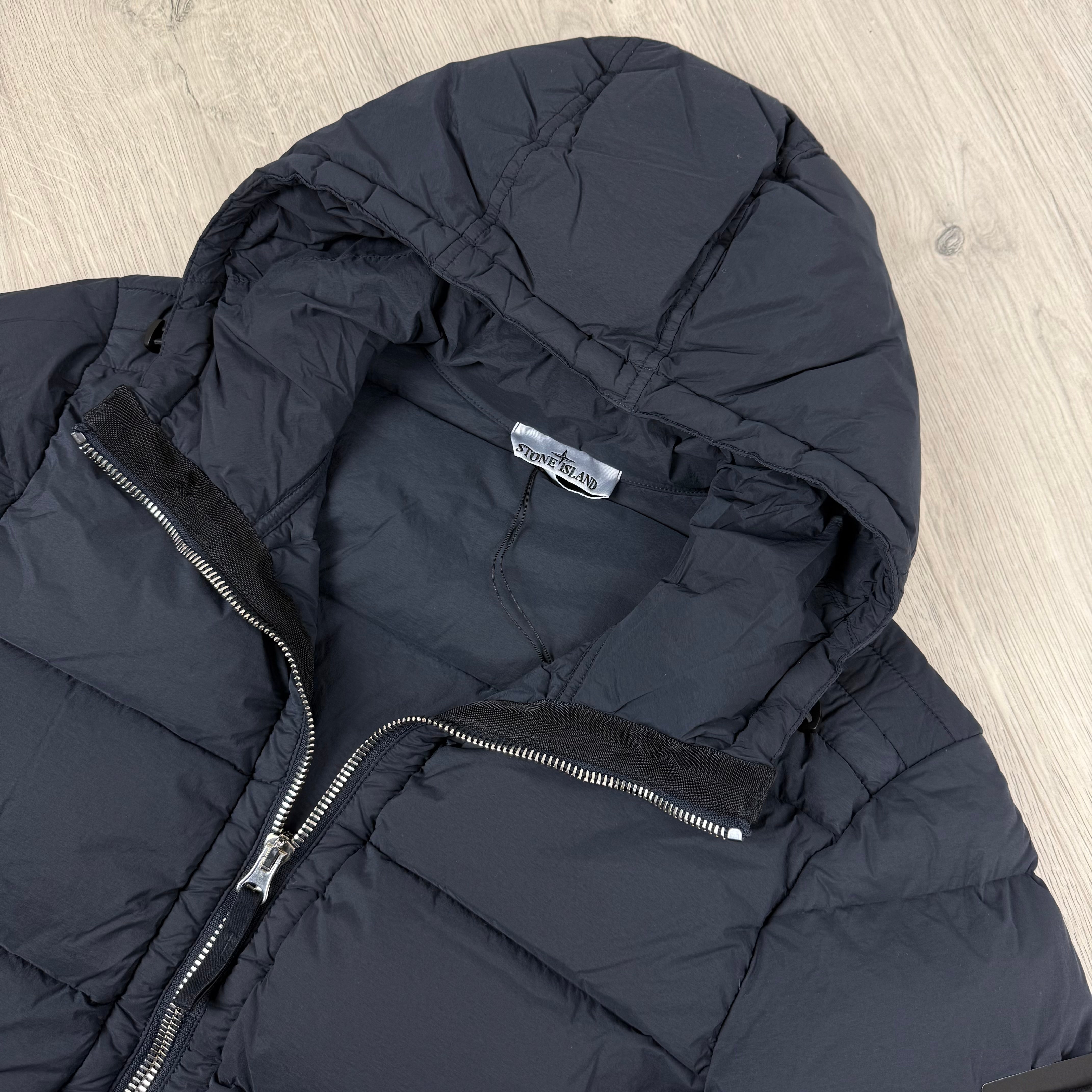 Stone Island Nylon Down Jacket - Navy