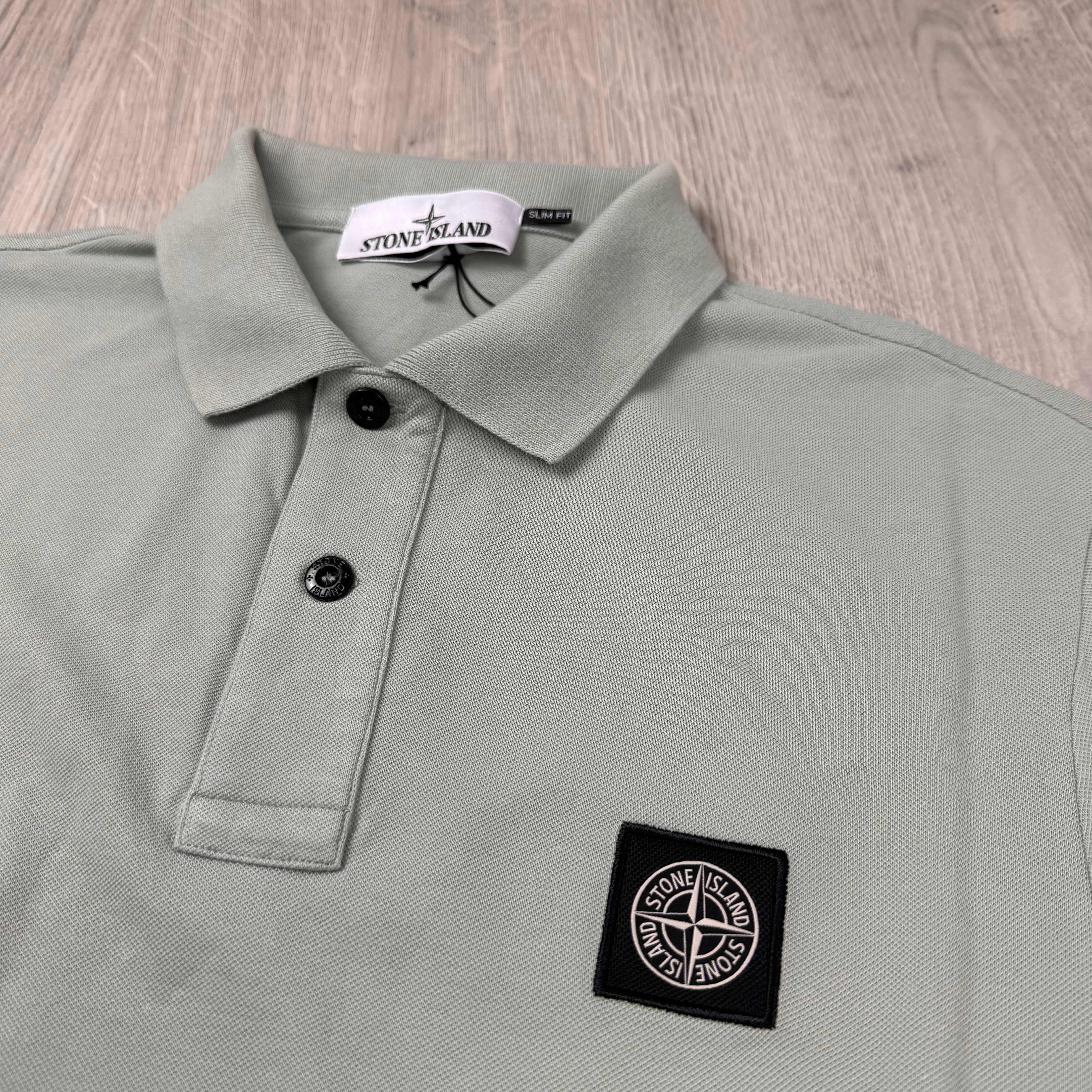 Stone Island Patch Polo Shirt - Sage