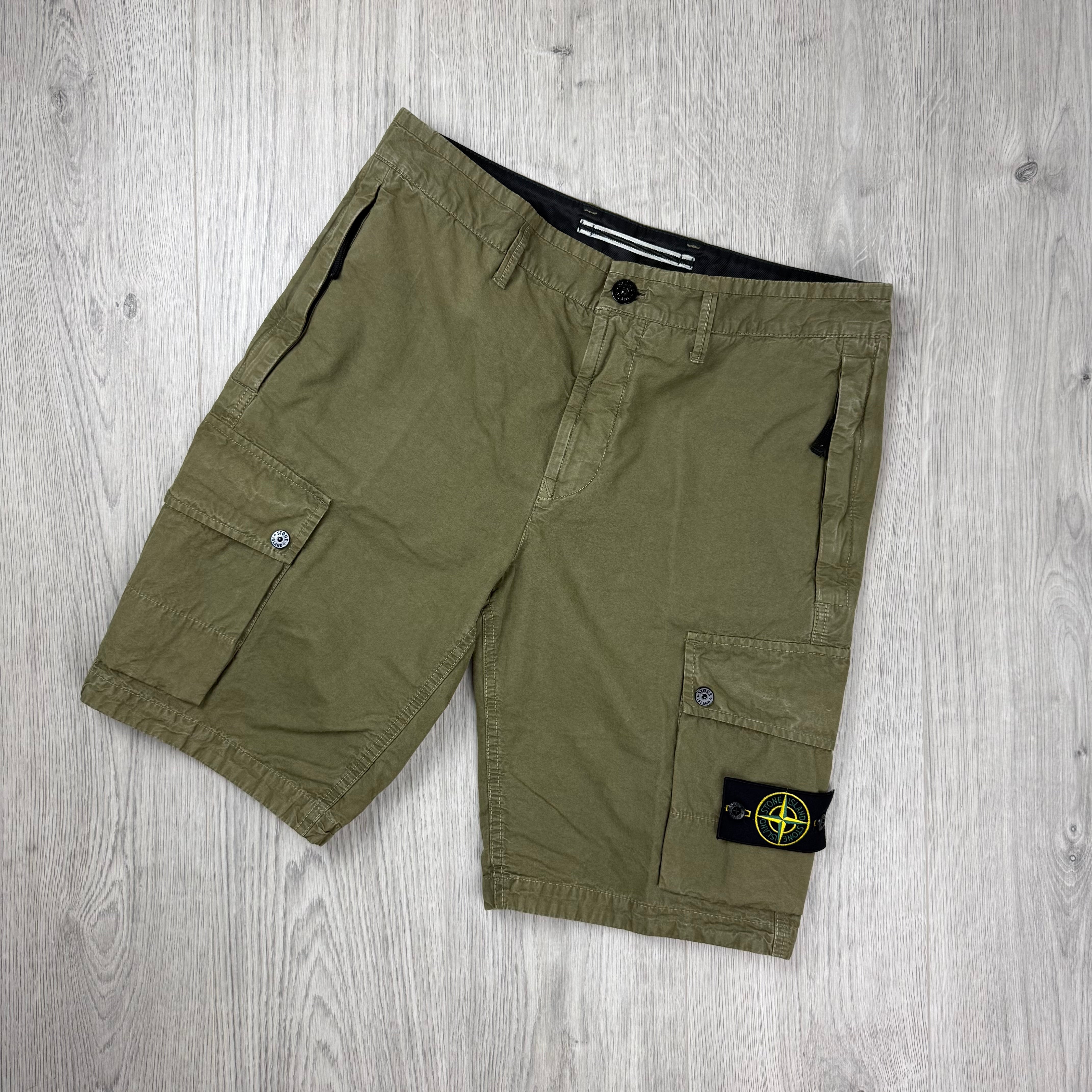 Stone Island Cargo Shorts - Military Green