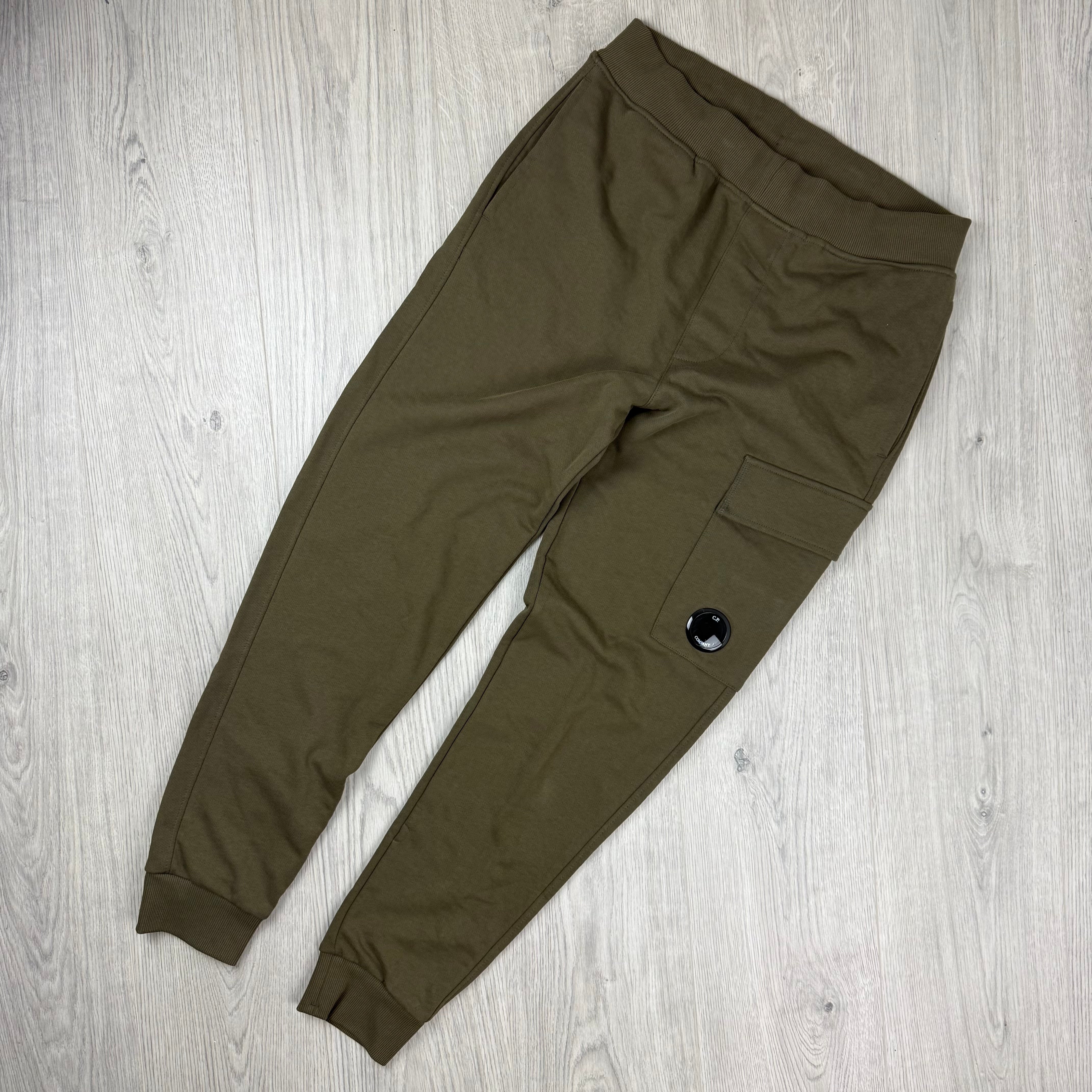 CP Company Raised Fleece Sweatpants - Ivy Green