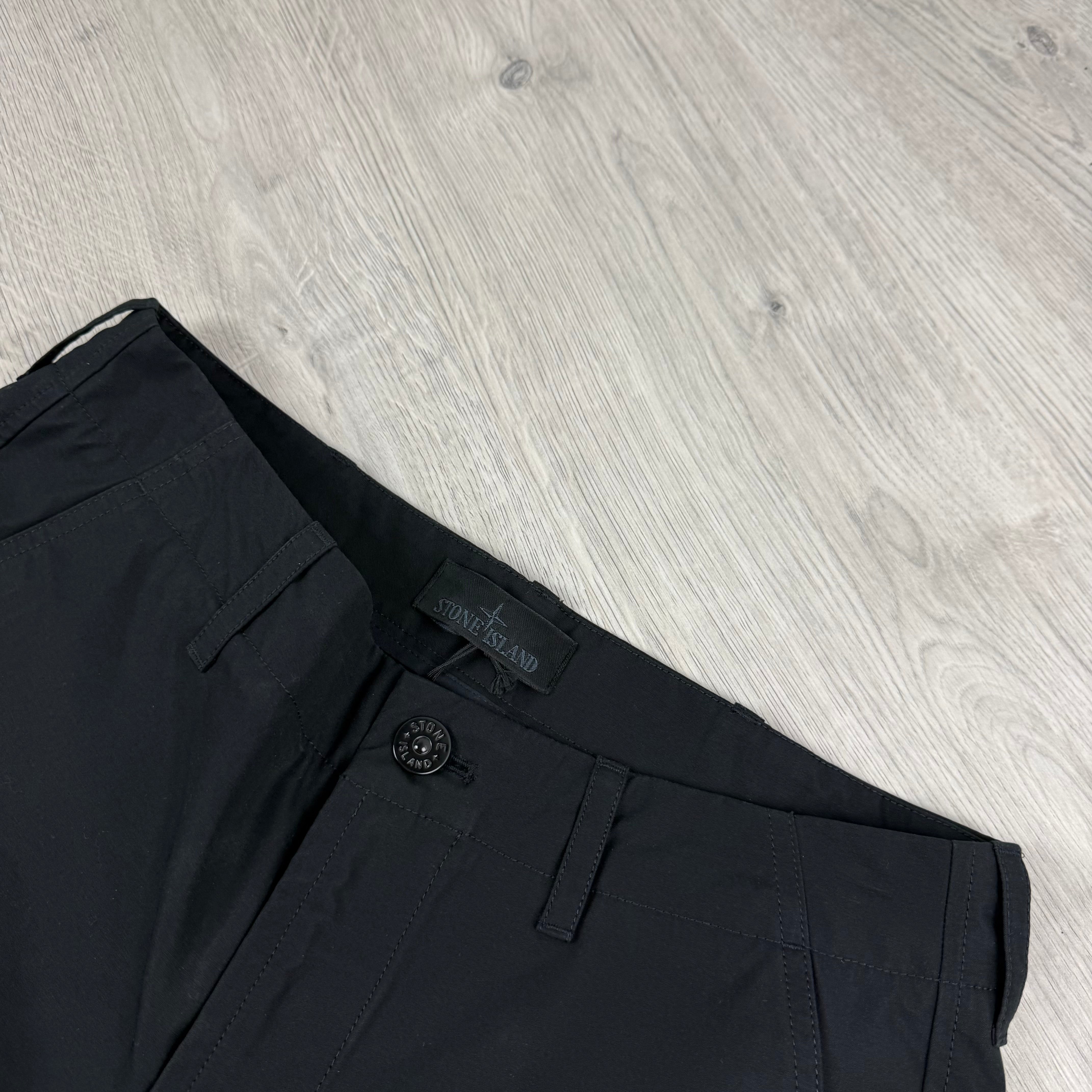 Stone Island Ghost Cargo Trousers - Black