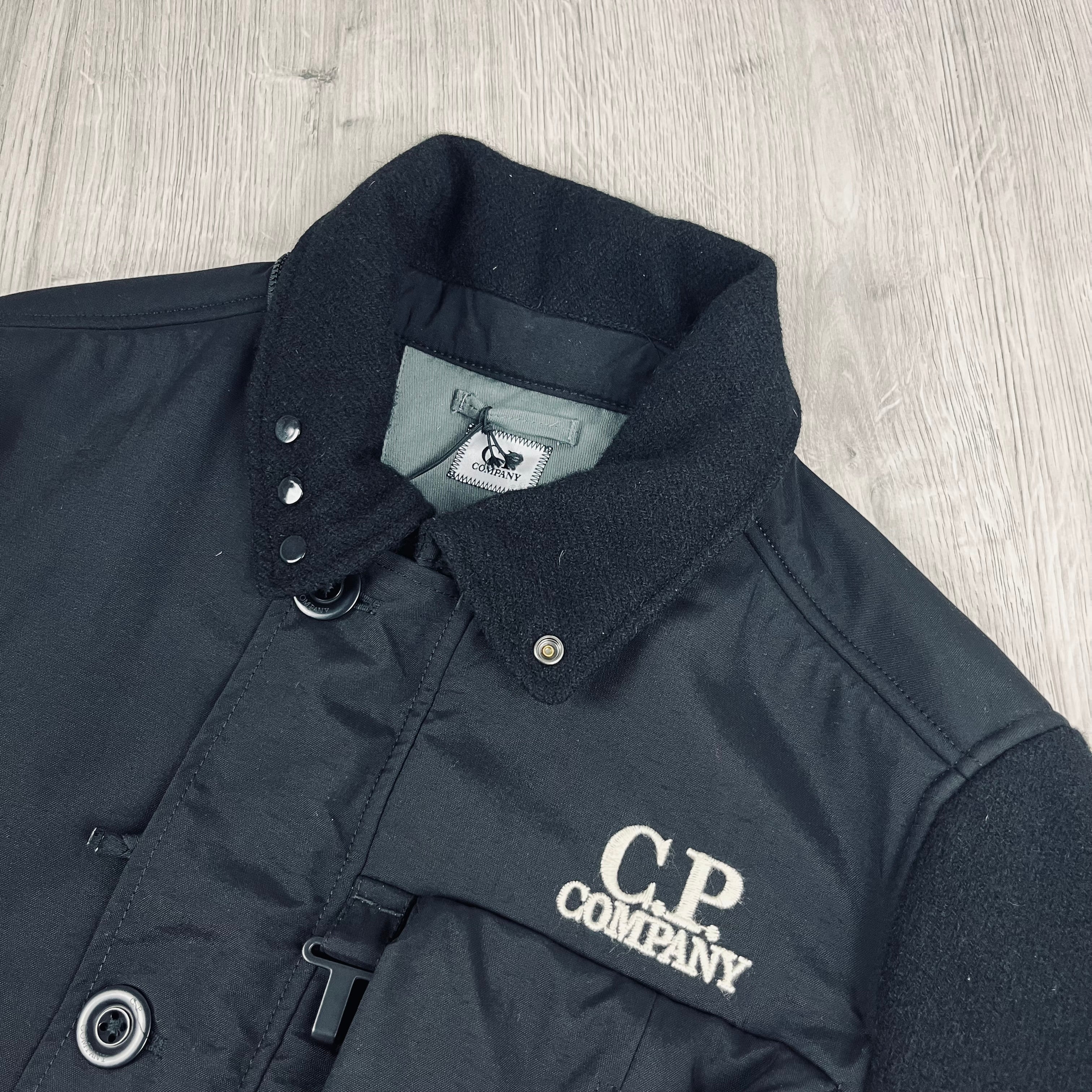 Men's CP Company Duffel Jacket in Black. On sale at Open Attire.