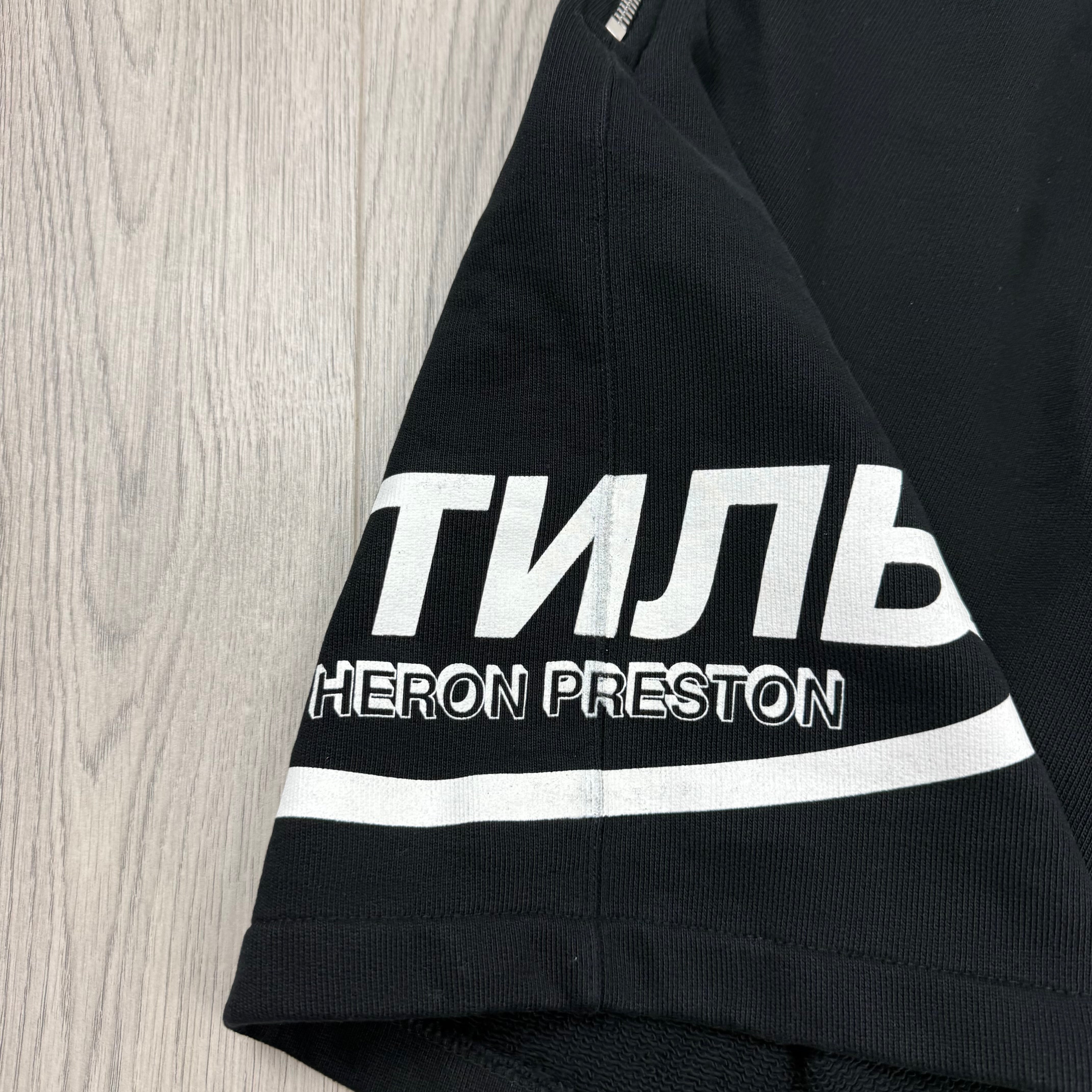 Heron Preston Cyrillic Jersey Shorts - Black