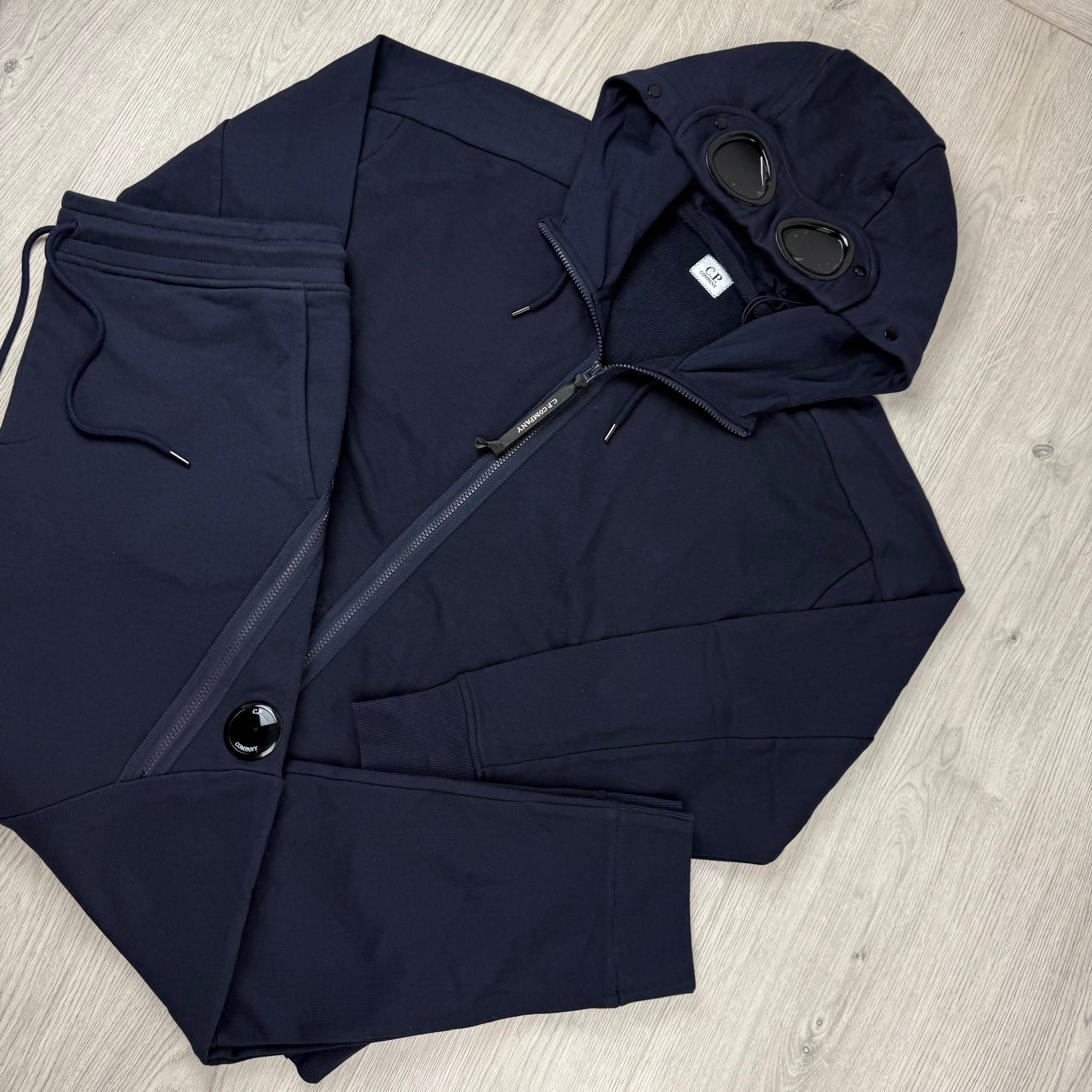 CP Company Raised Fleece Tracksuit - Navy