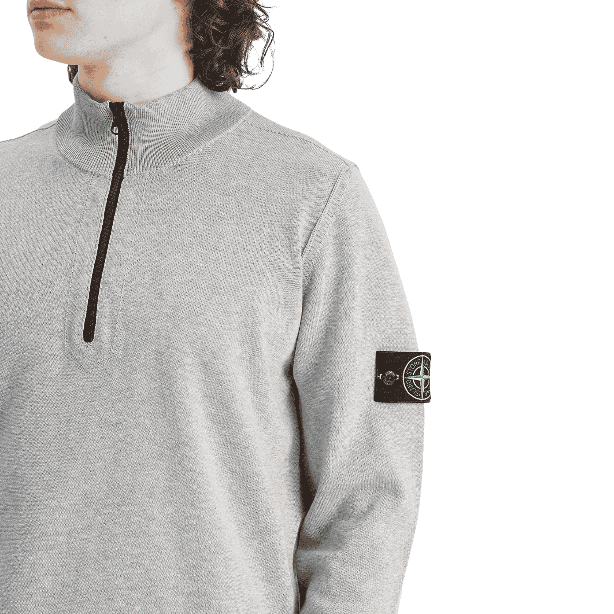 Stone Island Knit Half Zip Fleece - Grey
