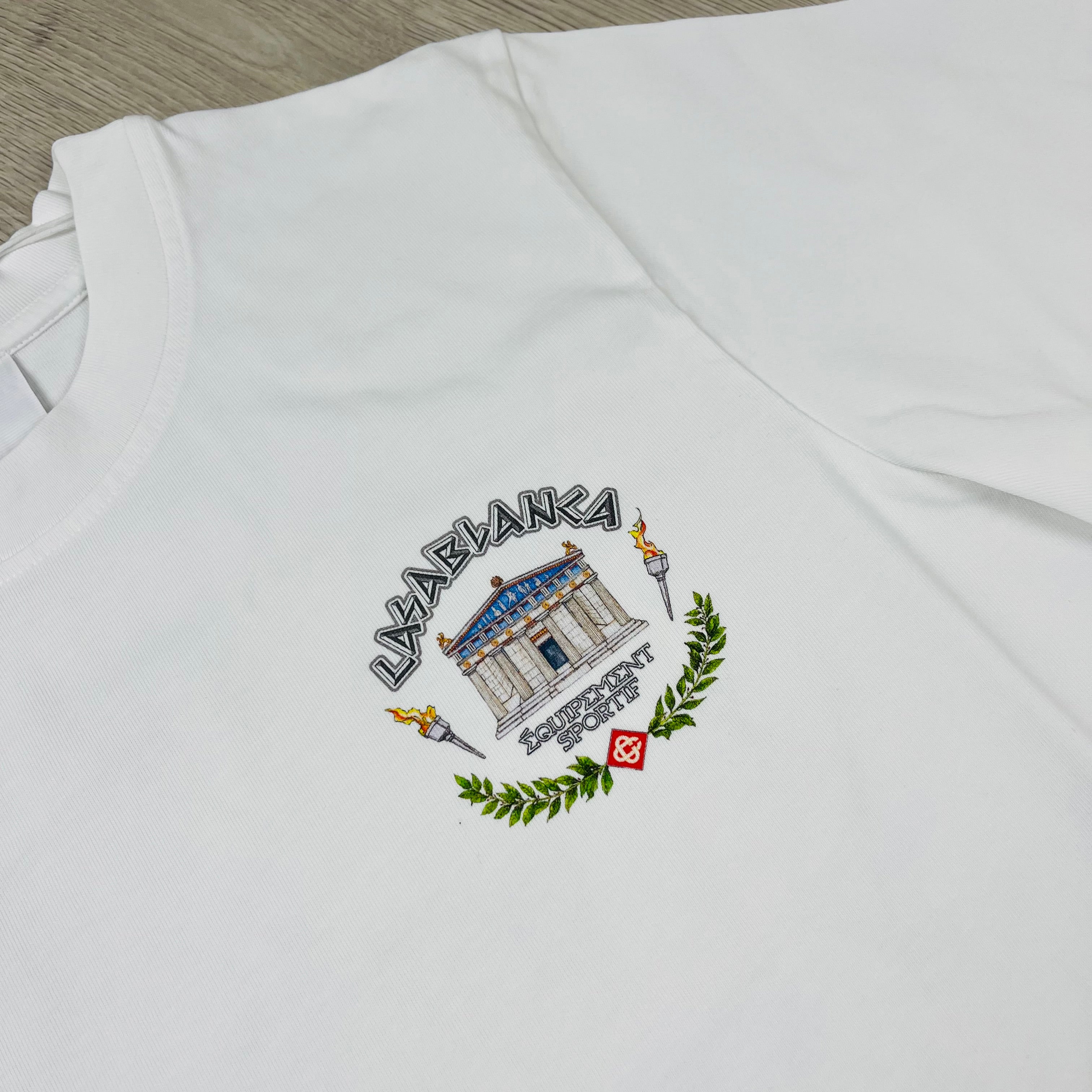 Casablanca Paris Graphic T-Shirt in White. On sale at Open Attire.