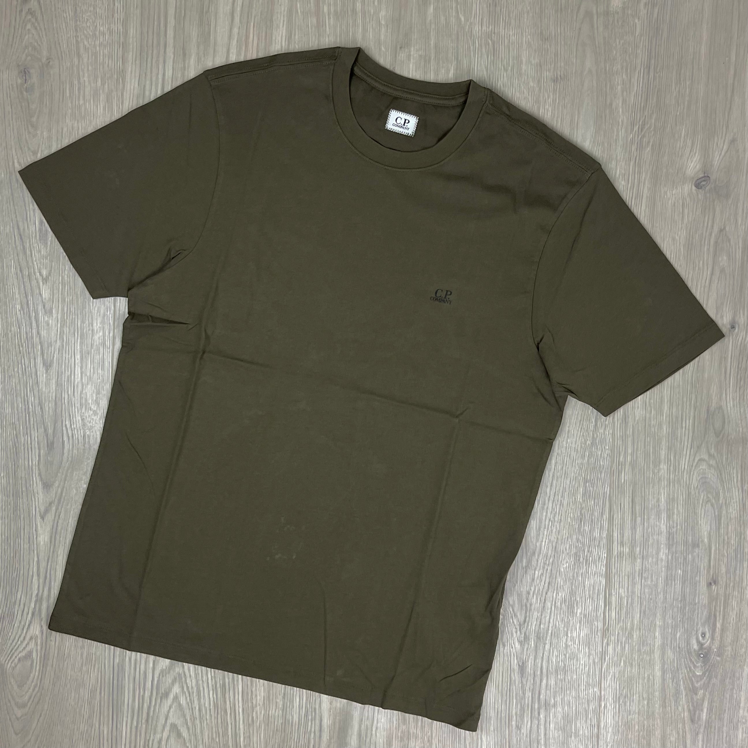 Men's CP Company Goggle T-Shirt in Ivy Green. On sale now!