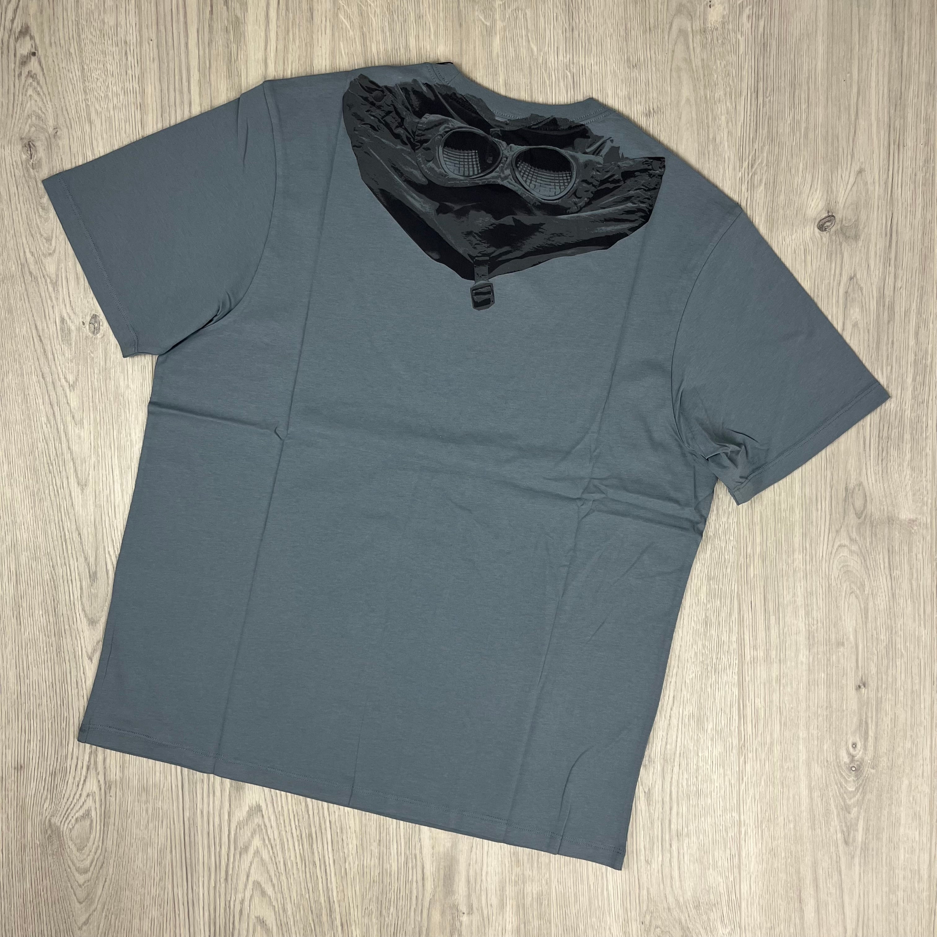 Men's CP Company Goggle T-Shirt in Stormy Weather. On sale at Open Attire.