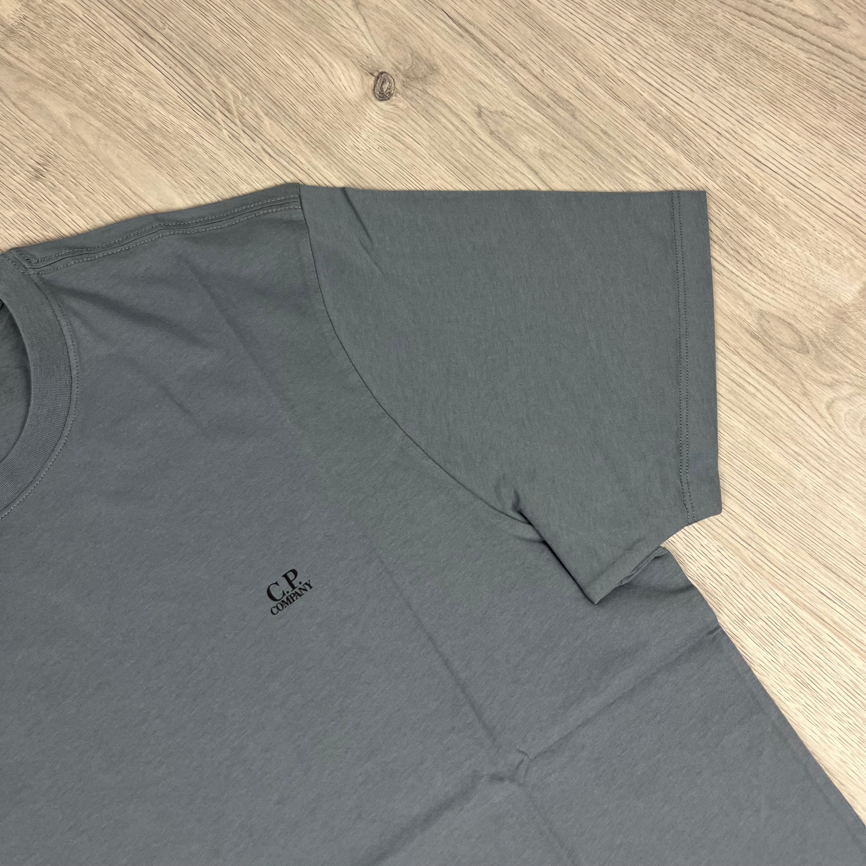 Men's CP Company Goggle T-Shirt in Stormy Weather. On sale at Open Attire.