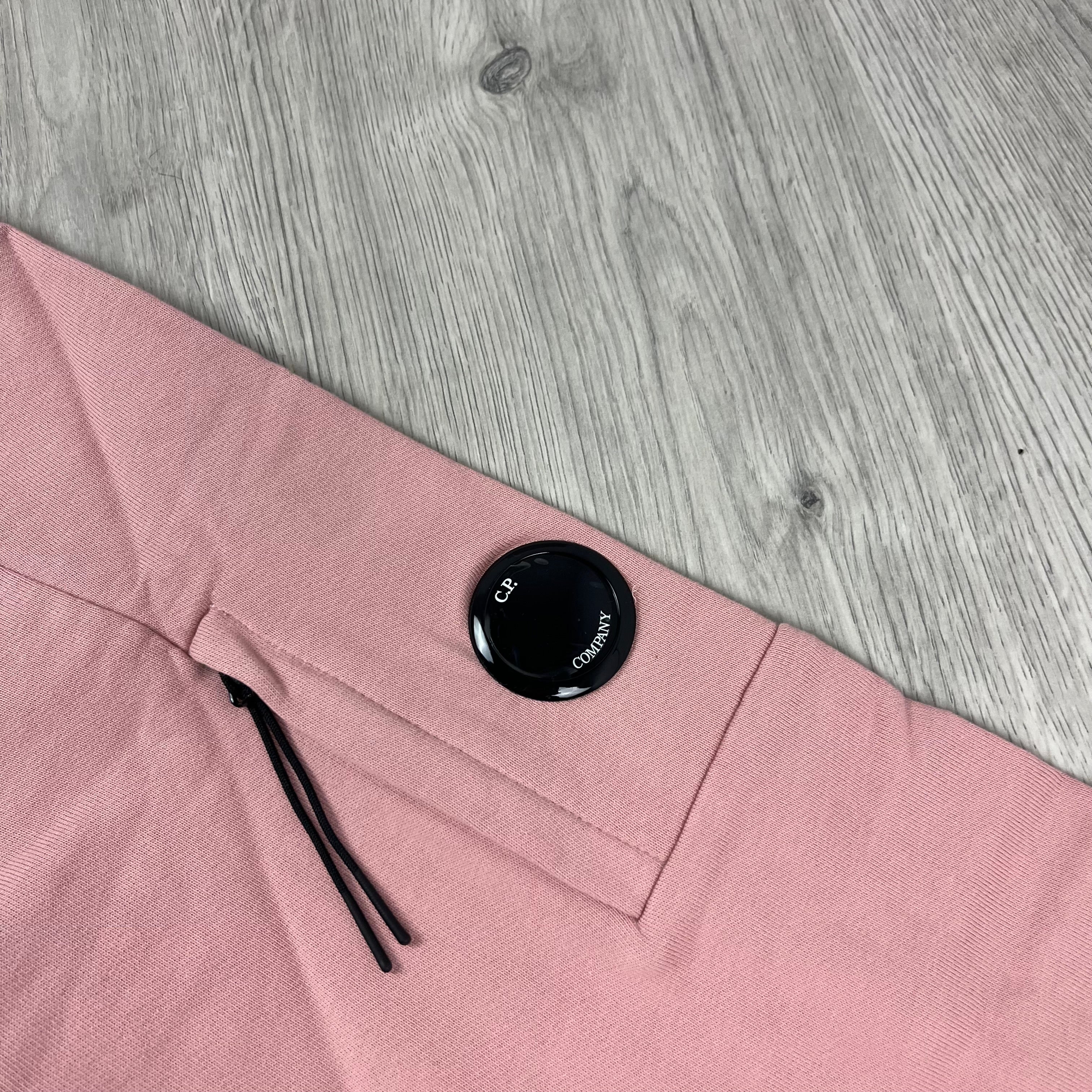 CP Company Raised Fleece Sweatshirt in Misty Rose. On sale at Open Attire.