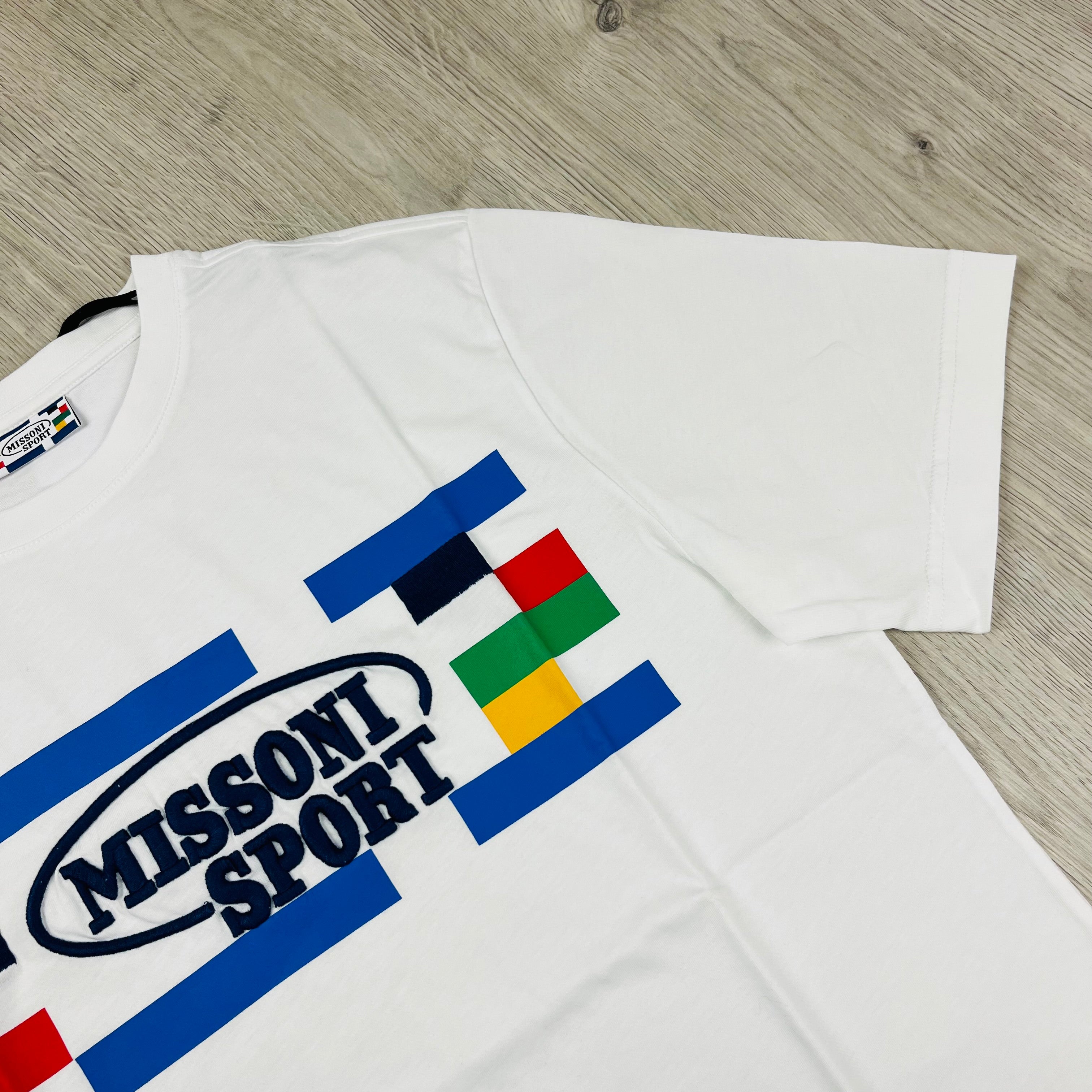 Missoni Sport T-Shirt in White. On sale at Open Attire.
