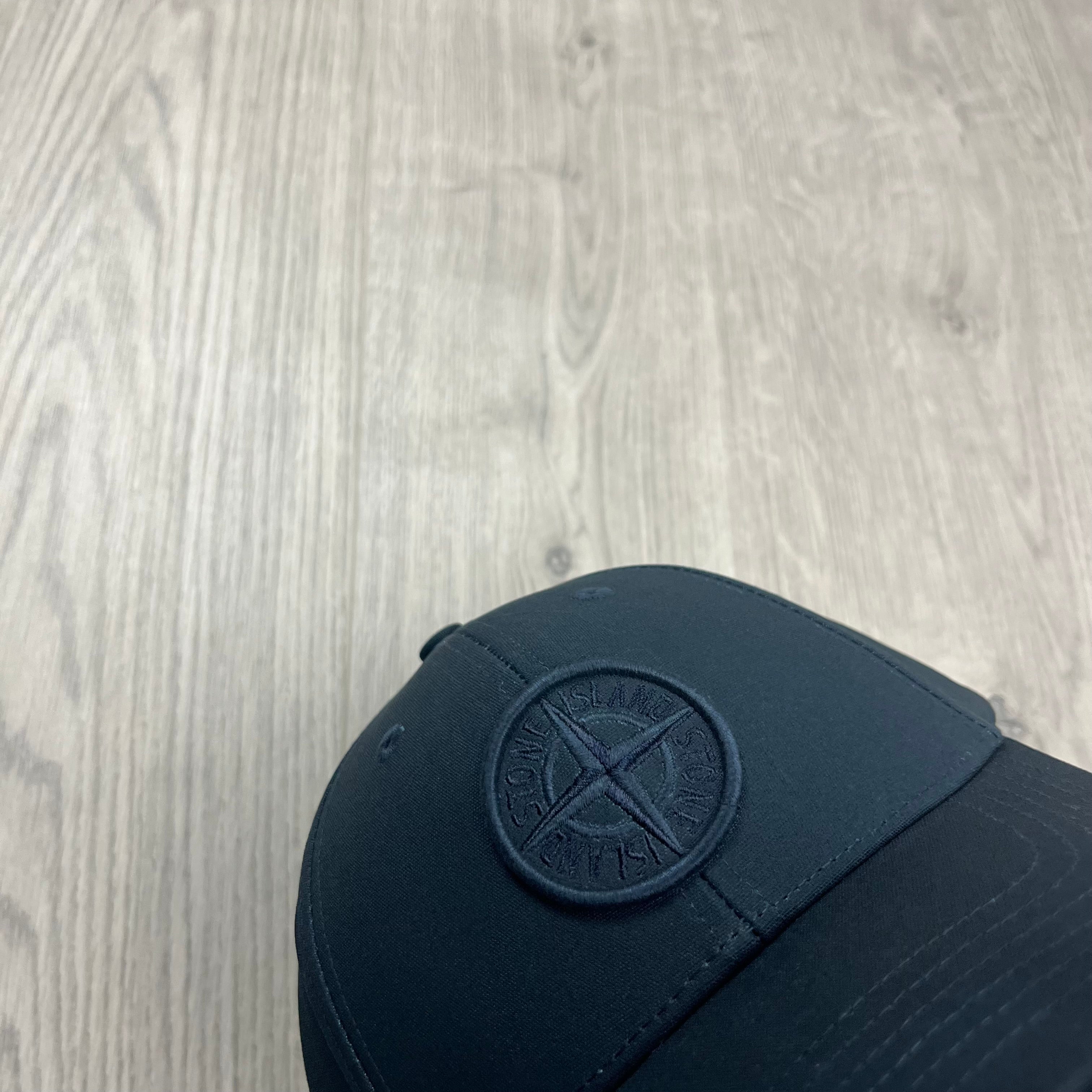 Stone Island Cotton Reps Baseball Cap in Navy Blue. On sale at Open Attire.