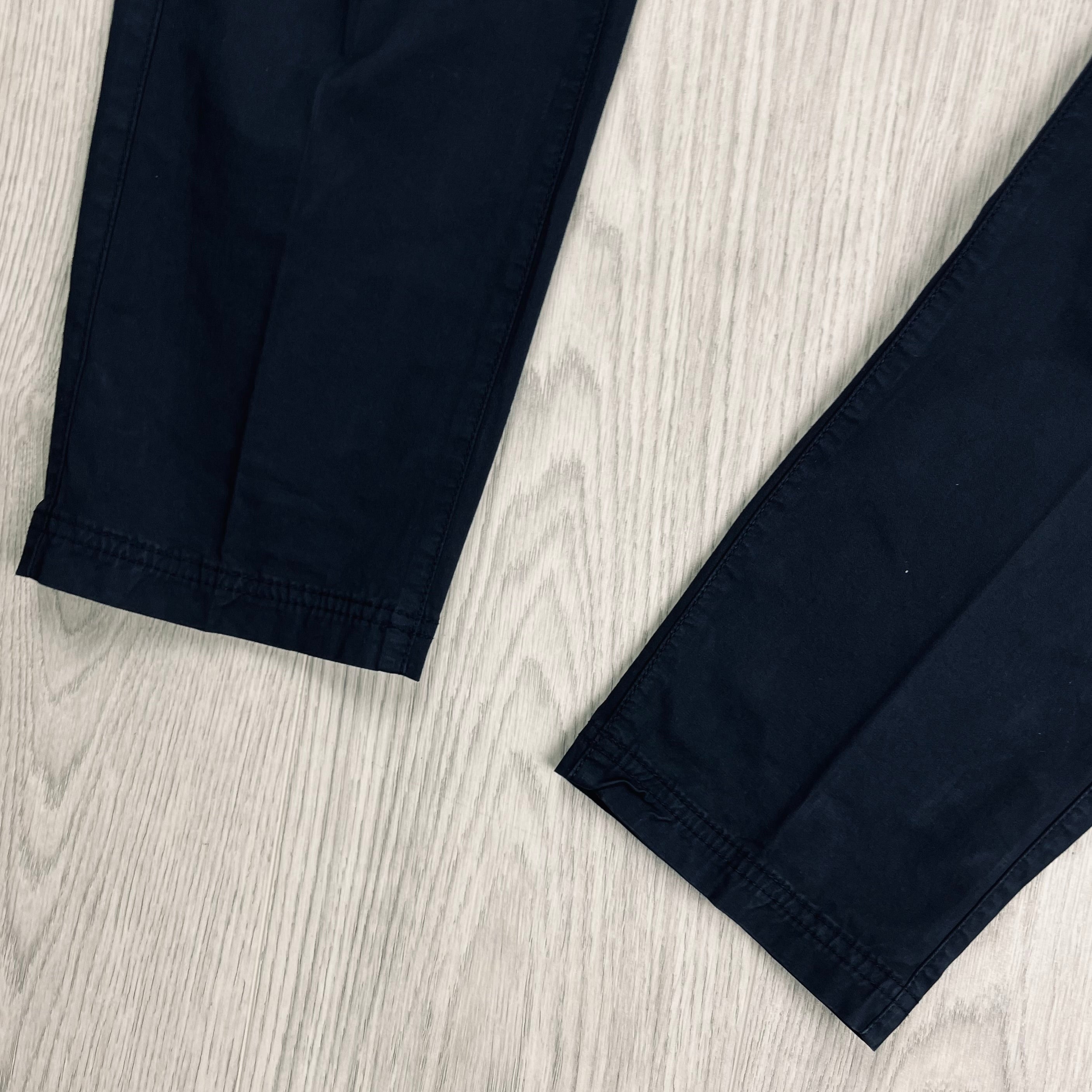 Stone Island Broken Twill Cotton Cargo Trousers in Navy Blue. On sale at Open Attire.