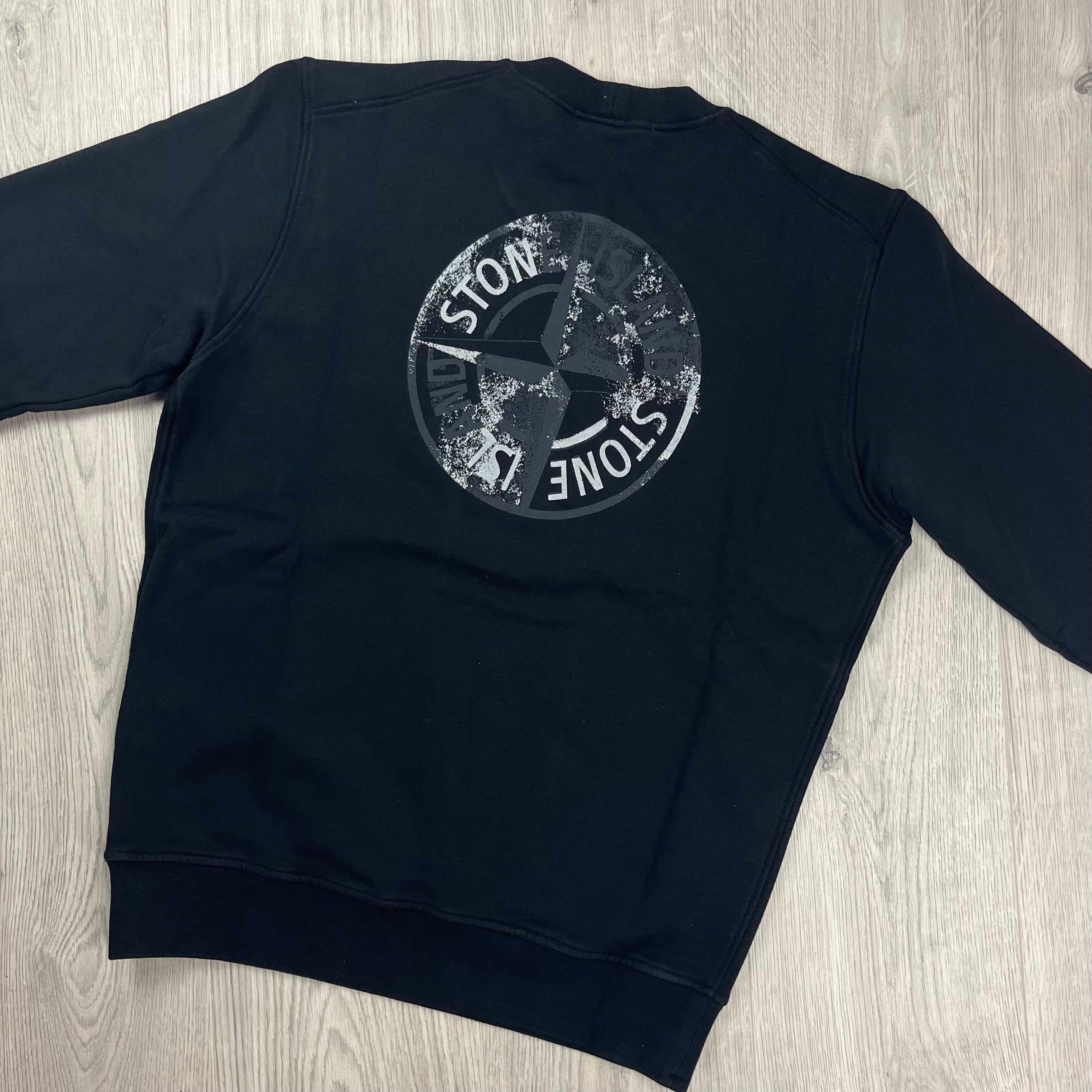 Stone Island 'Institutional Five' Sweatshirt in Black. On sale at Open Attire.