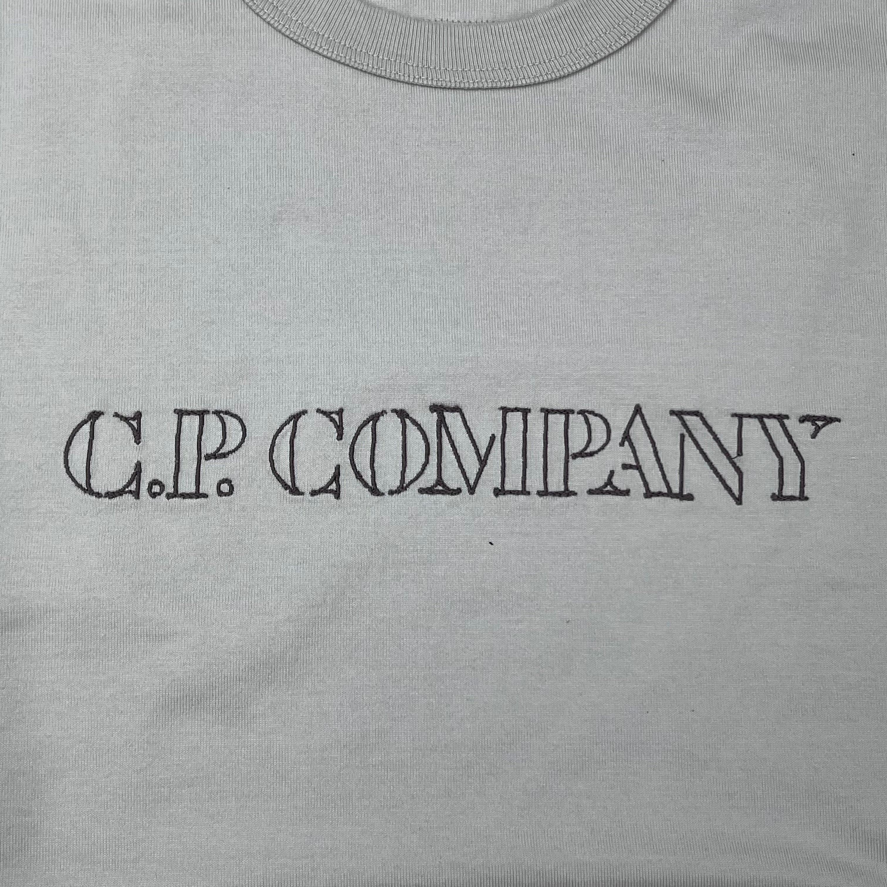 CP Company Logo T-Shirt - Silver Birch