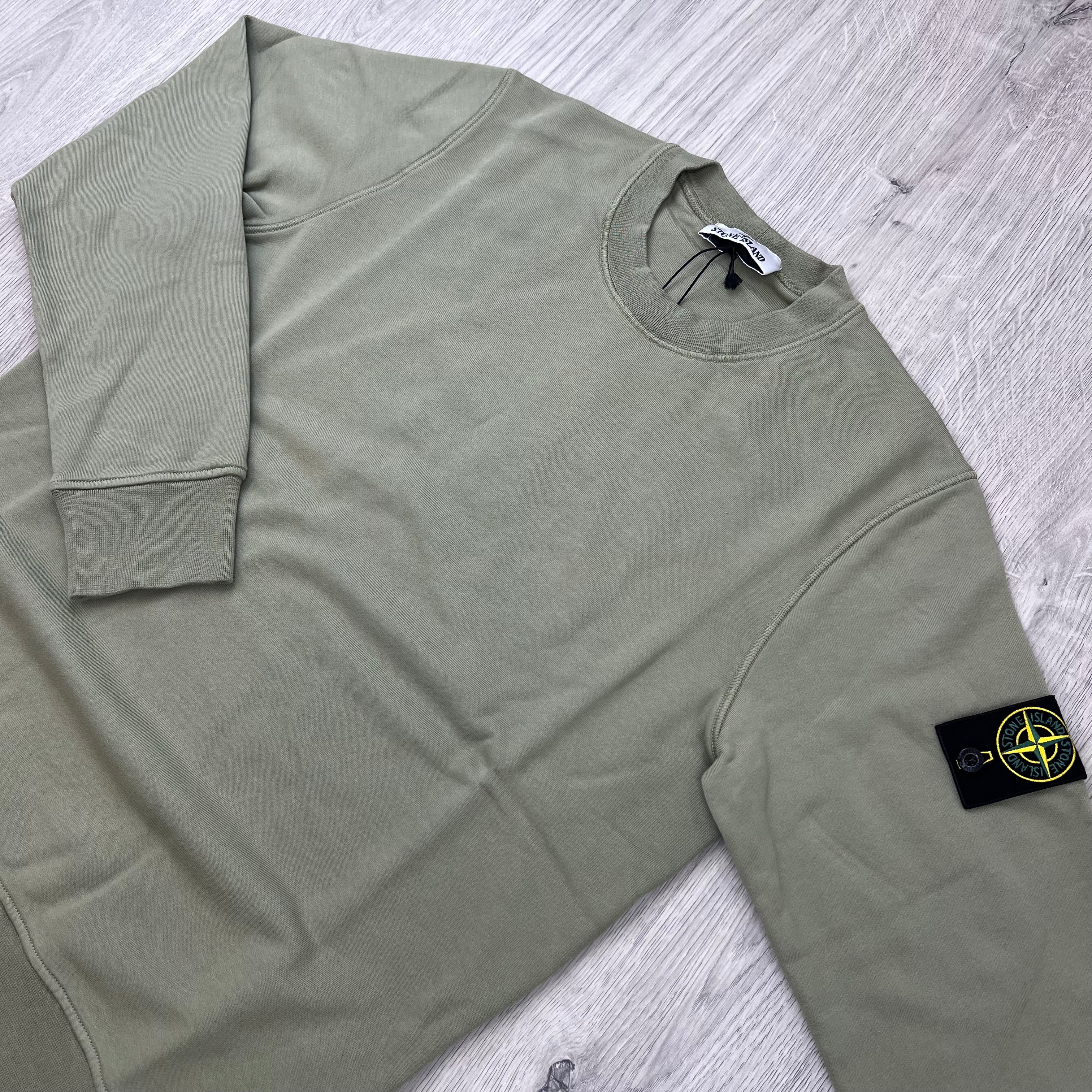 Stone Island Dyed Sweatshirt - Laurel Green