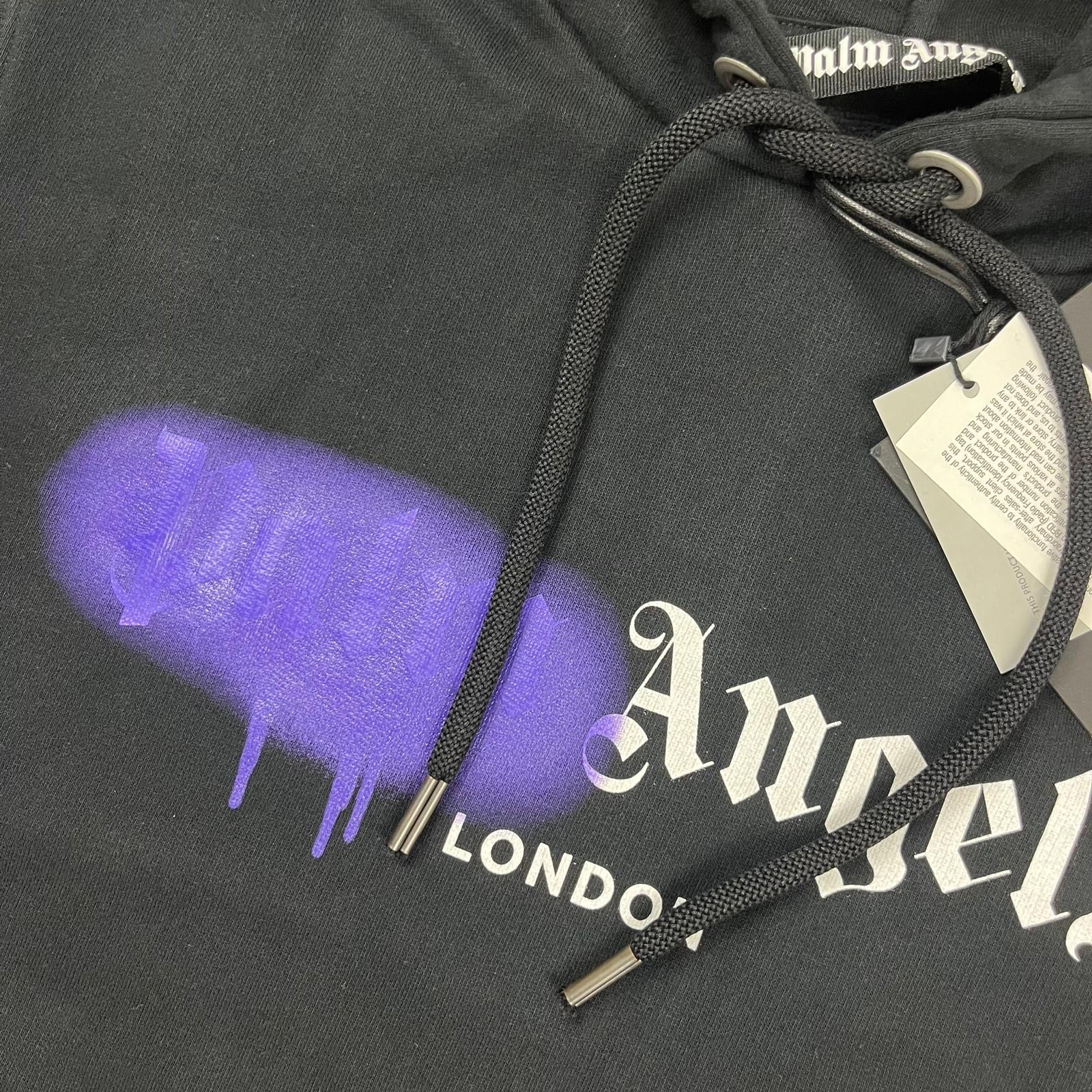 Palm Angels Spray Hoodie - Black