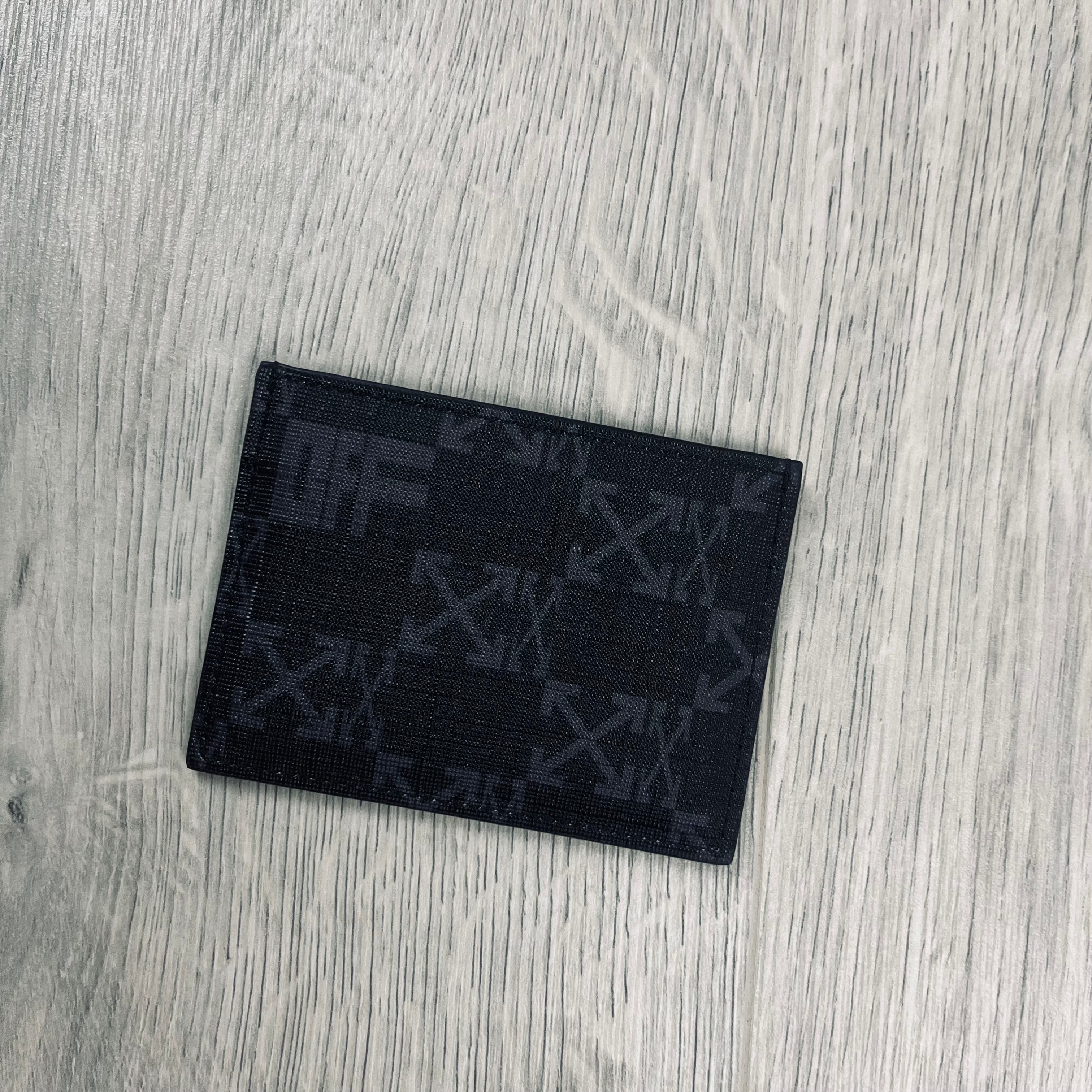 Off-White Leather Cardholder - Black