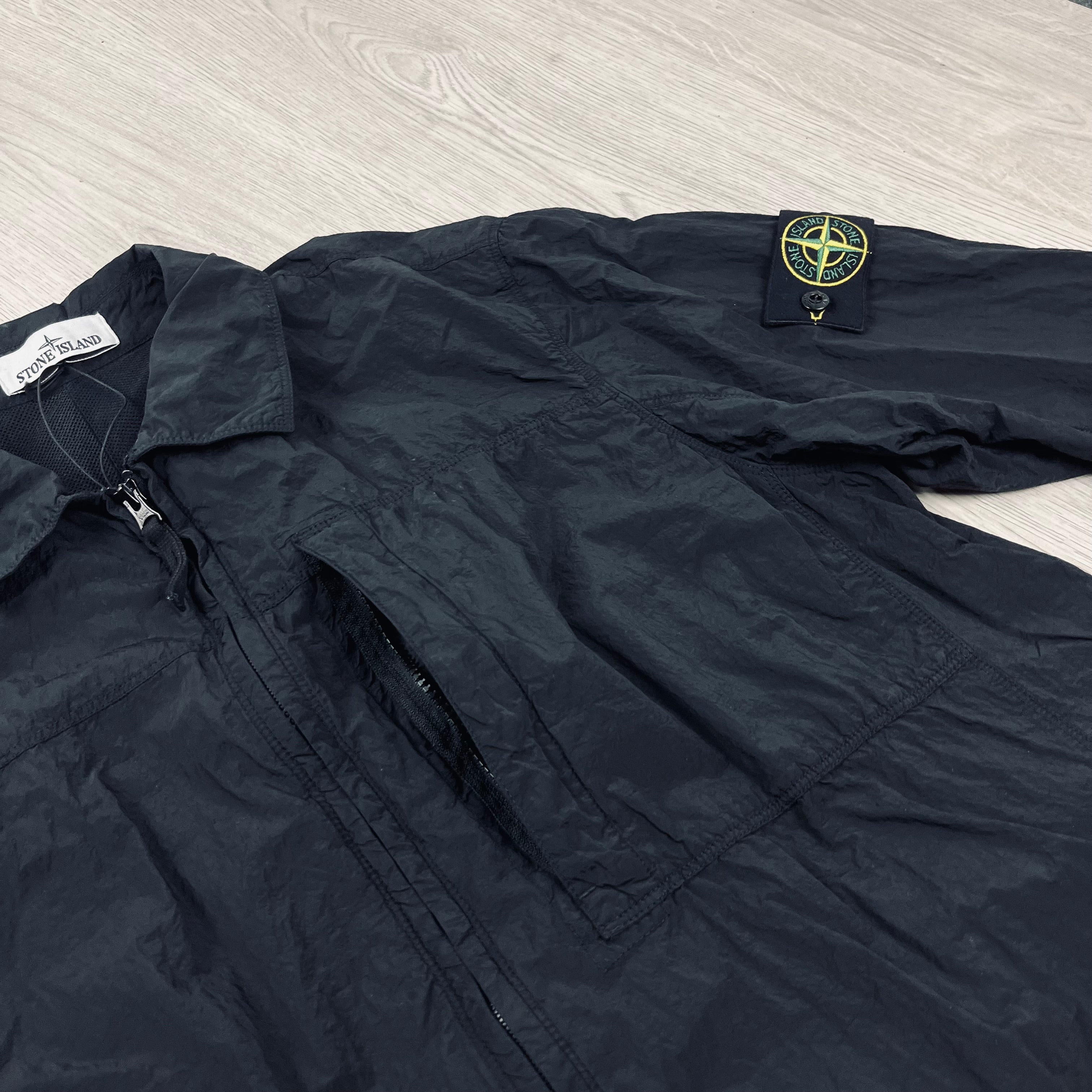 Stone Island Nylon Metal Overshirt in Black. On sale at Open Attire.