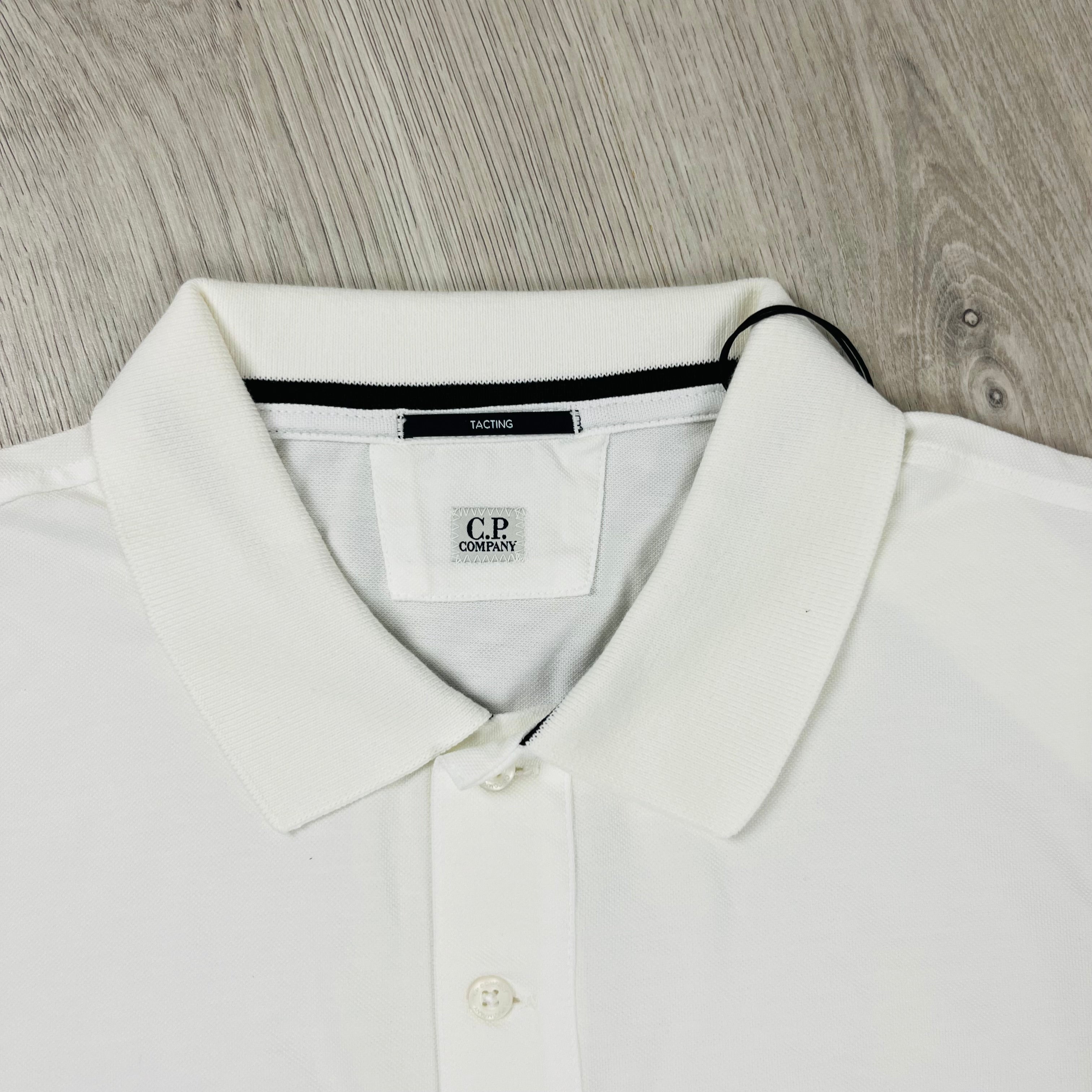 CP Company Piquet Polo Shirt - White