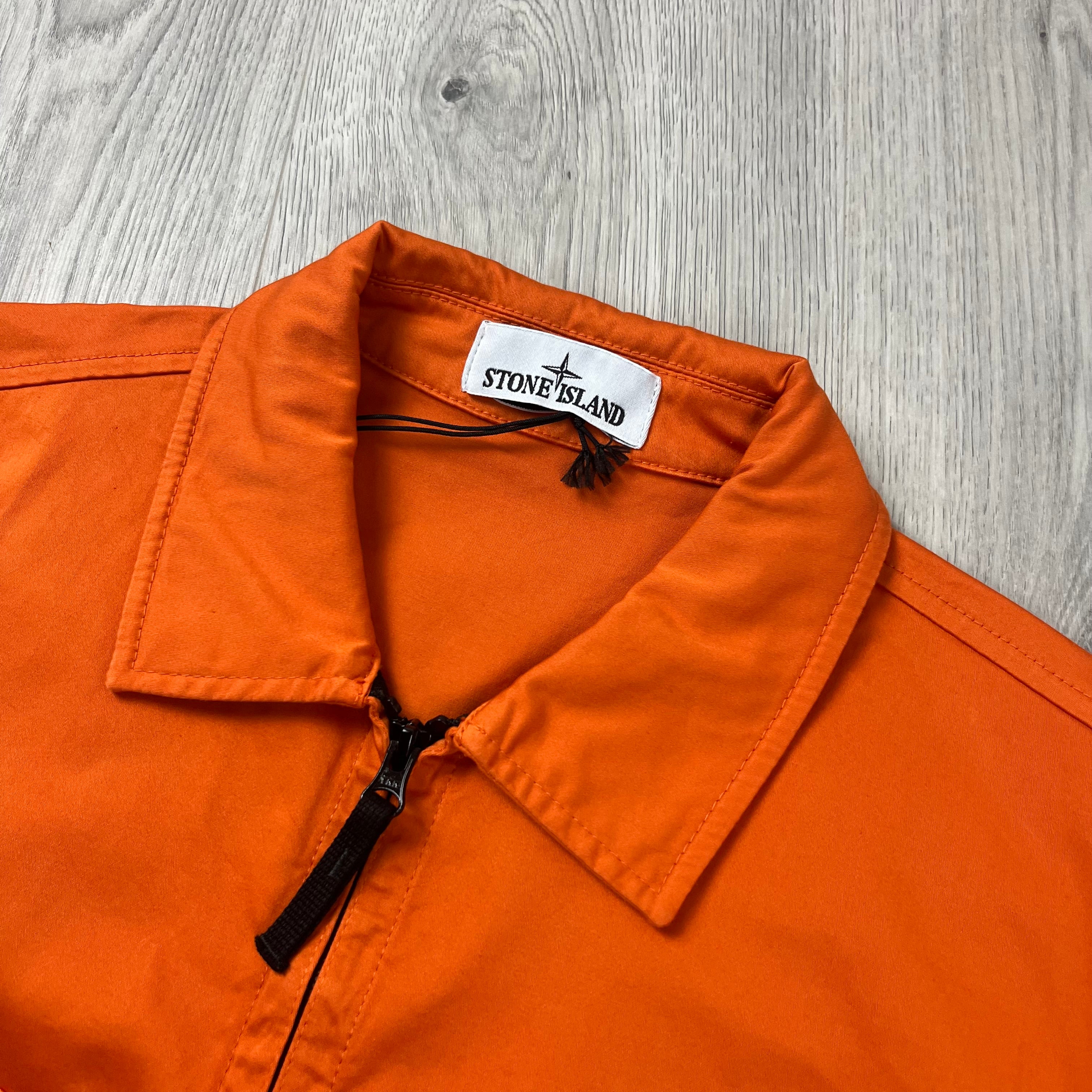 Stone Island Zip Overshirt - Orange