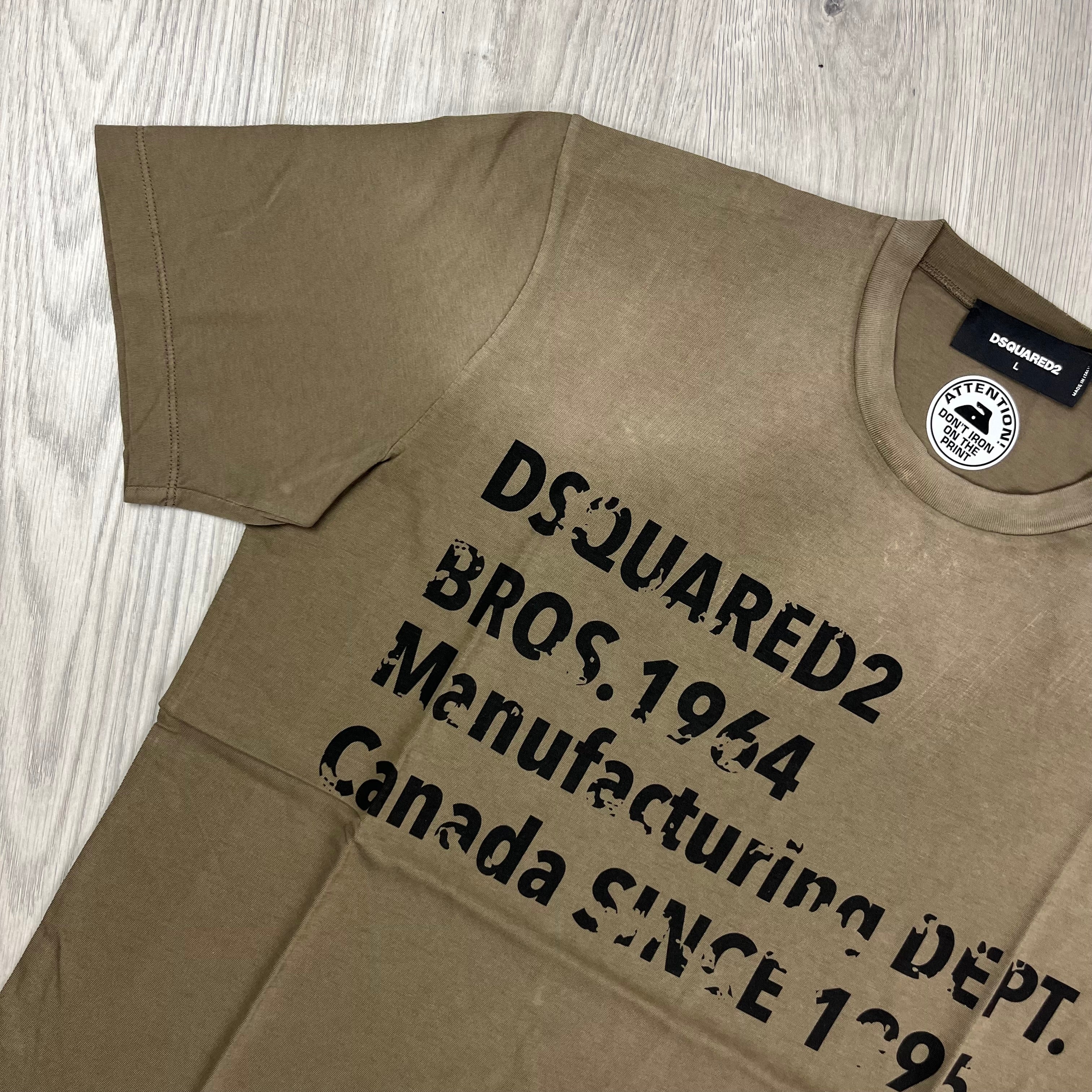 DSQUARED2 Distressed T-Shirt - Khaki