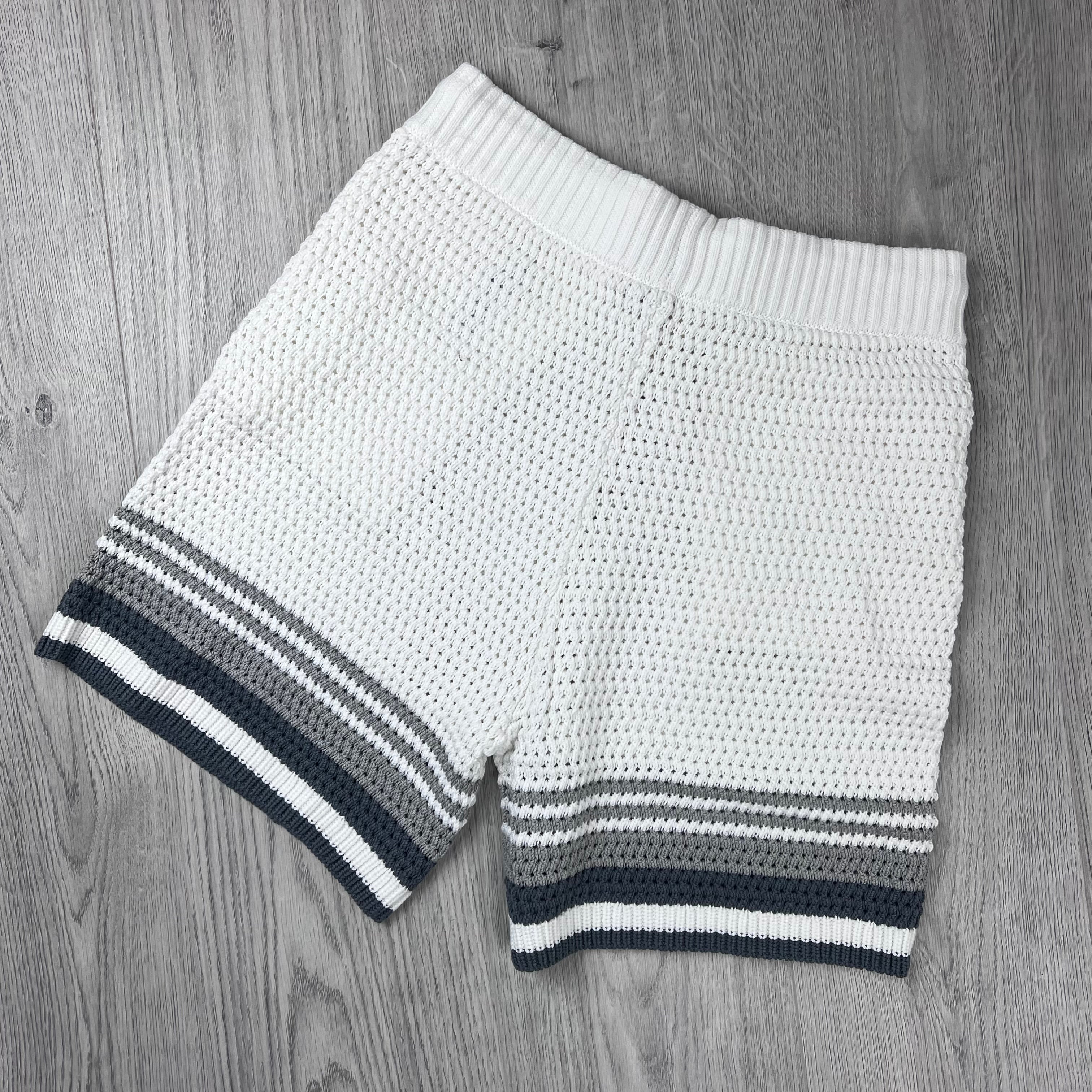 Casablanca Stripe Crochet Shorts - White