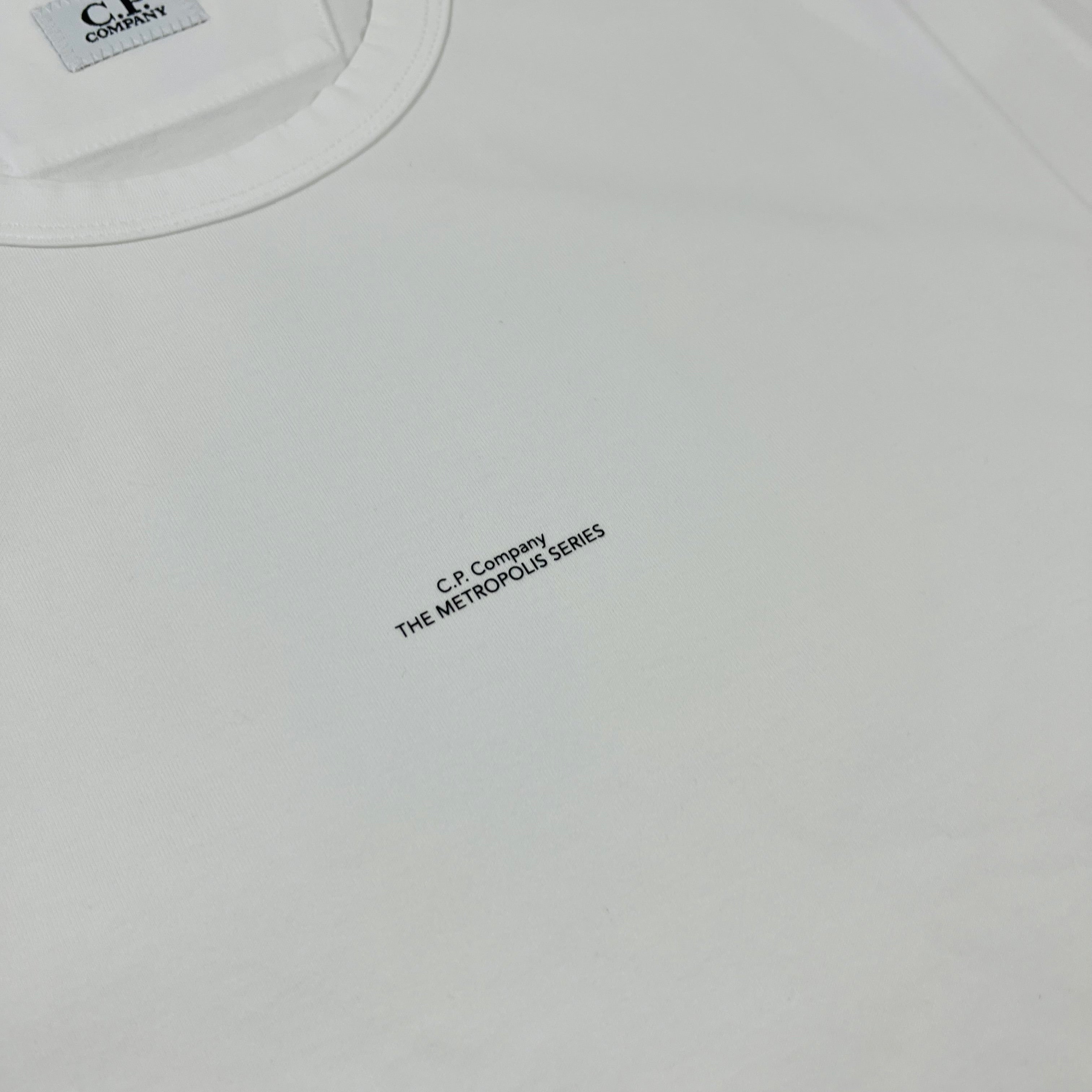 CP Company Metropolis T-shirt in White. On sale at Open Attire.