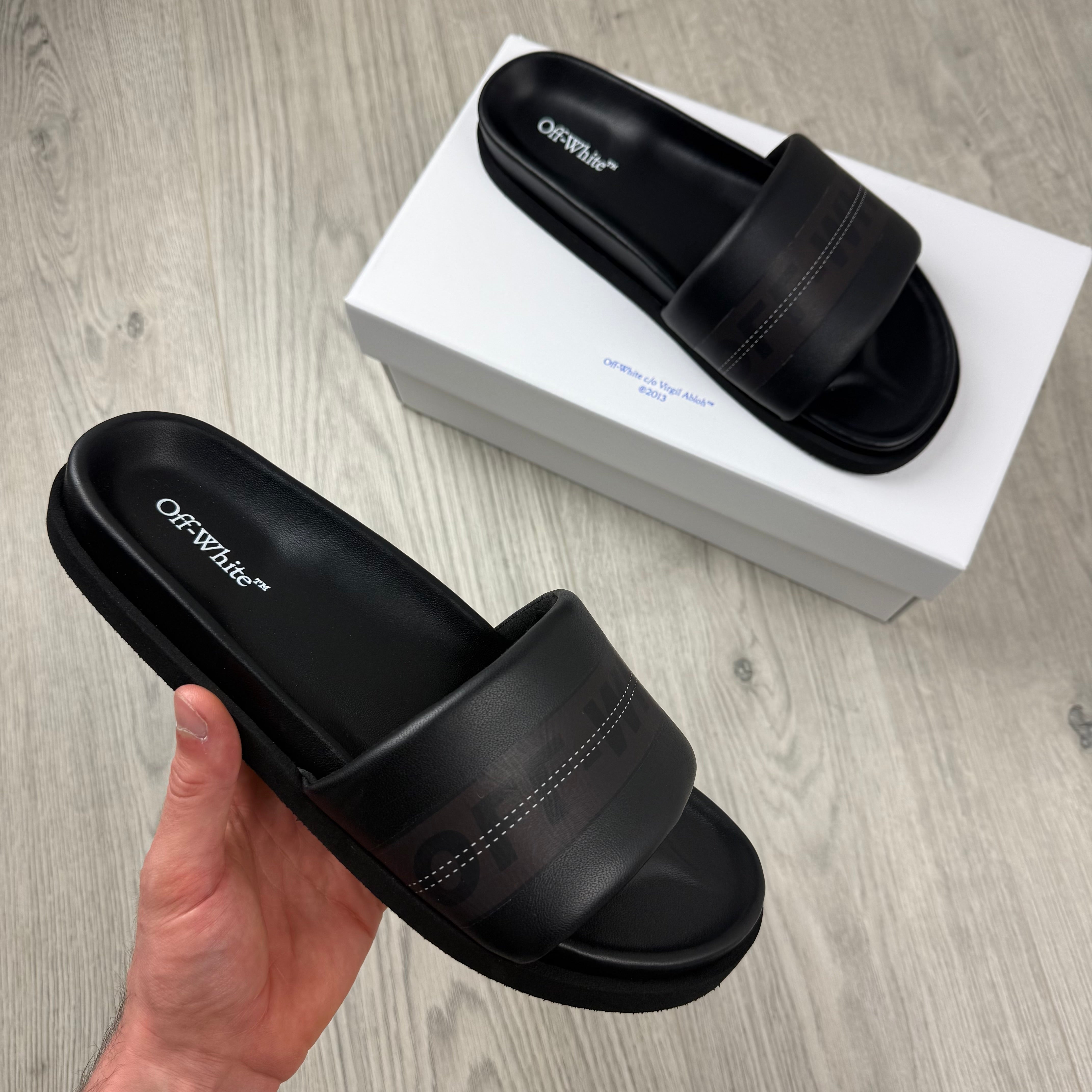 Off-White 'Industrial Belt' Slides - Black