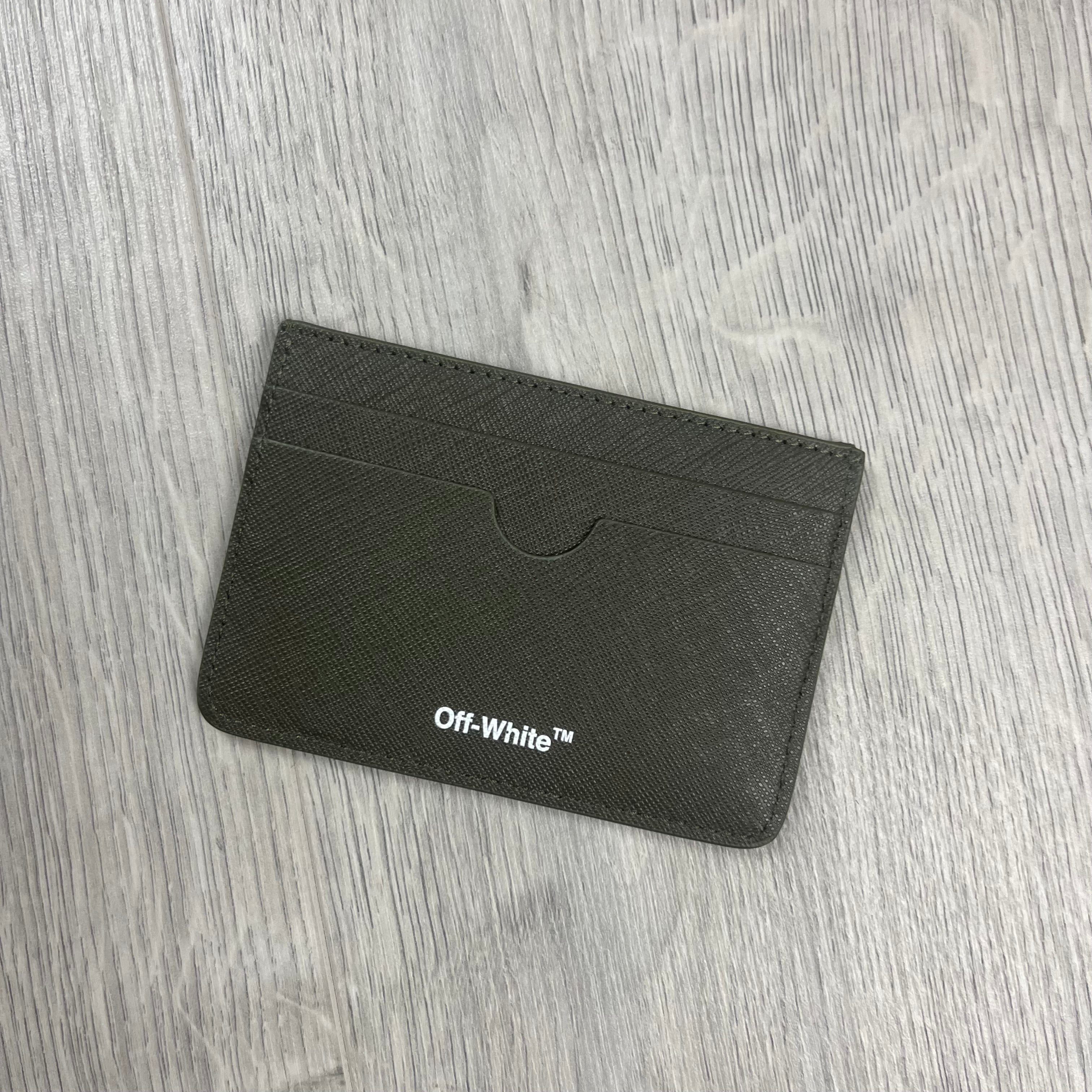 Off-White Printed Cardholder - Khaki