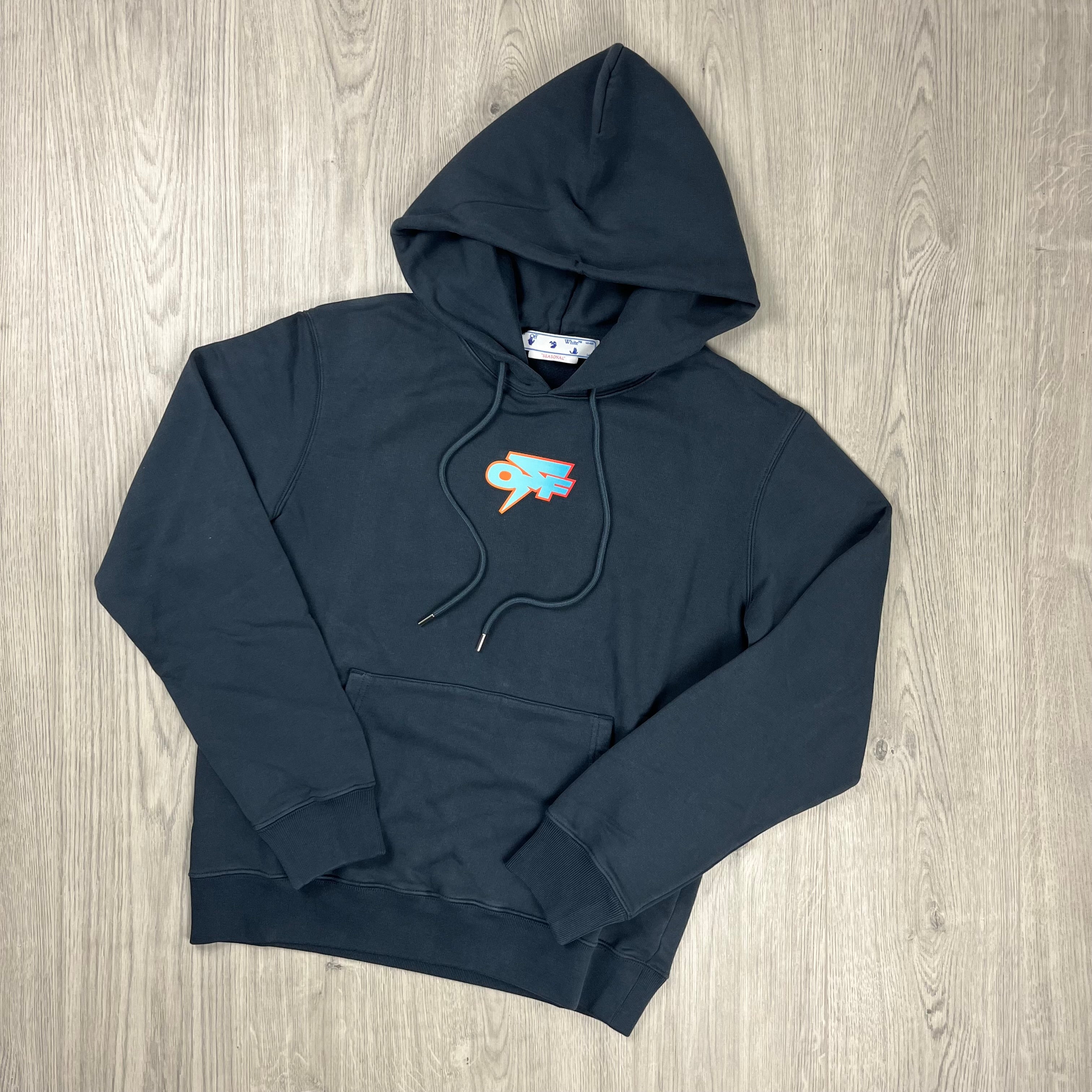 Off-White Thunder Hoodie - Navy