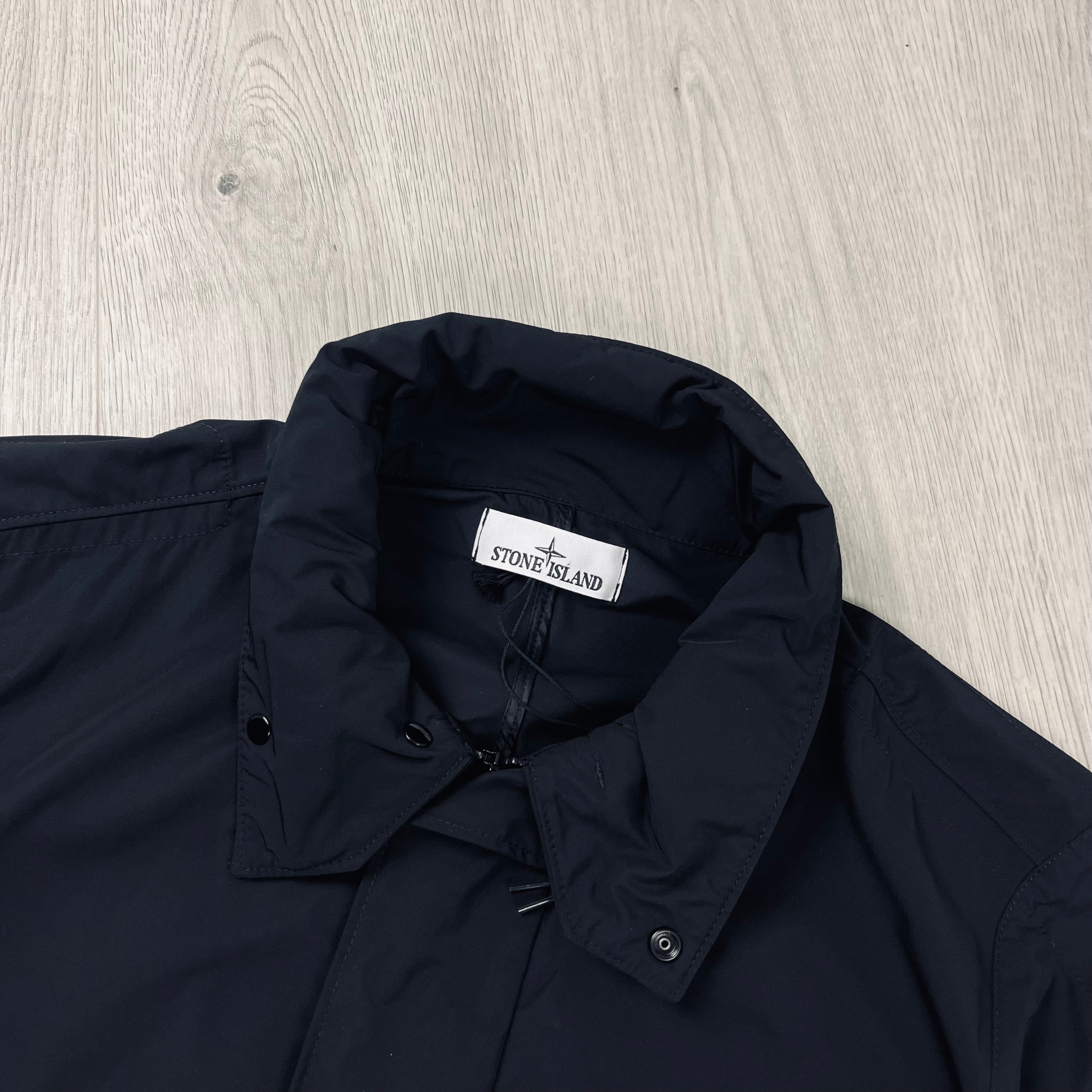 Stone Island Micro-Twill jacket in Black. On sale at Open Attire.