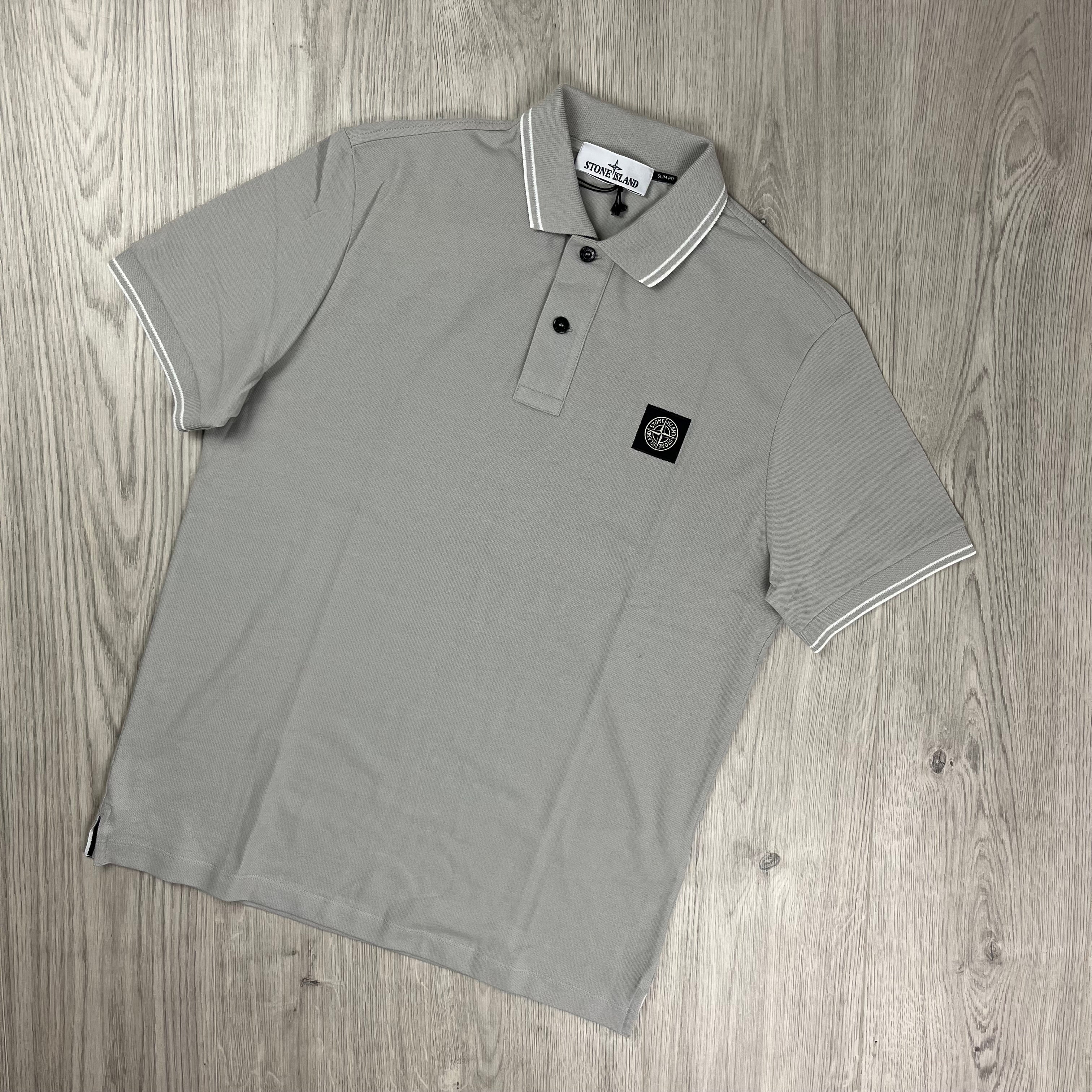 Stone Island Slim Fit Polo Shirt in Grey. On sale at Open Attire.