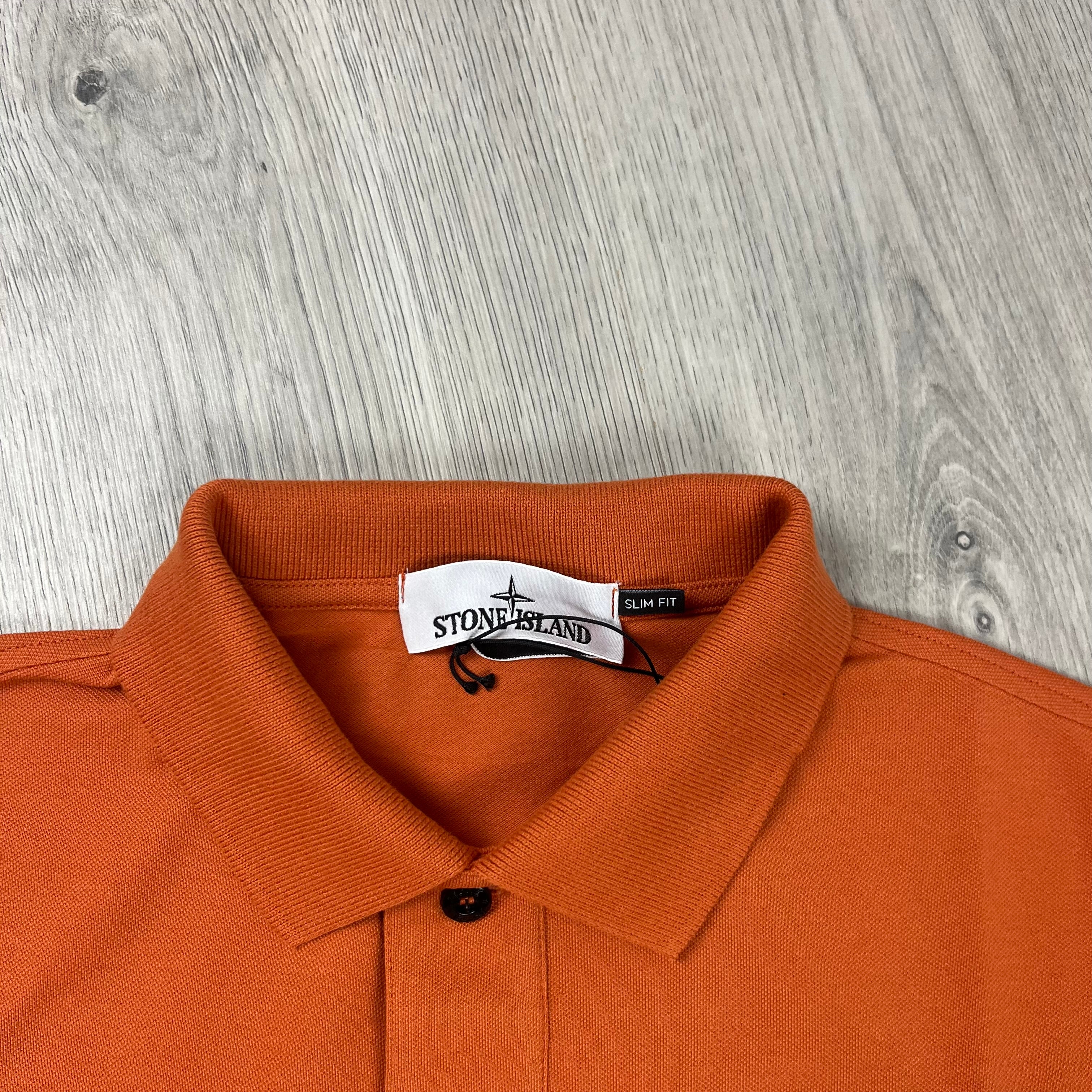 Stone Island Patch Polo Shirt - Sienna