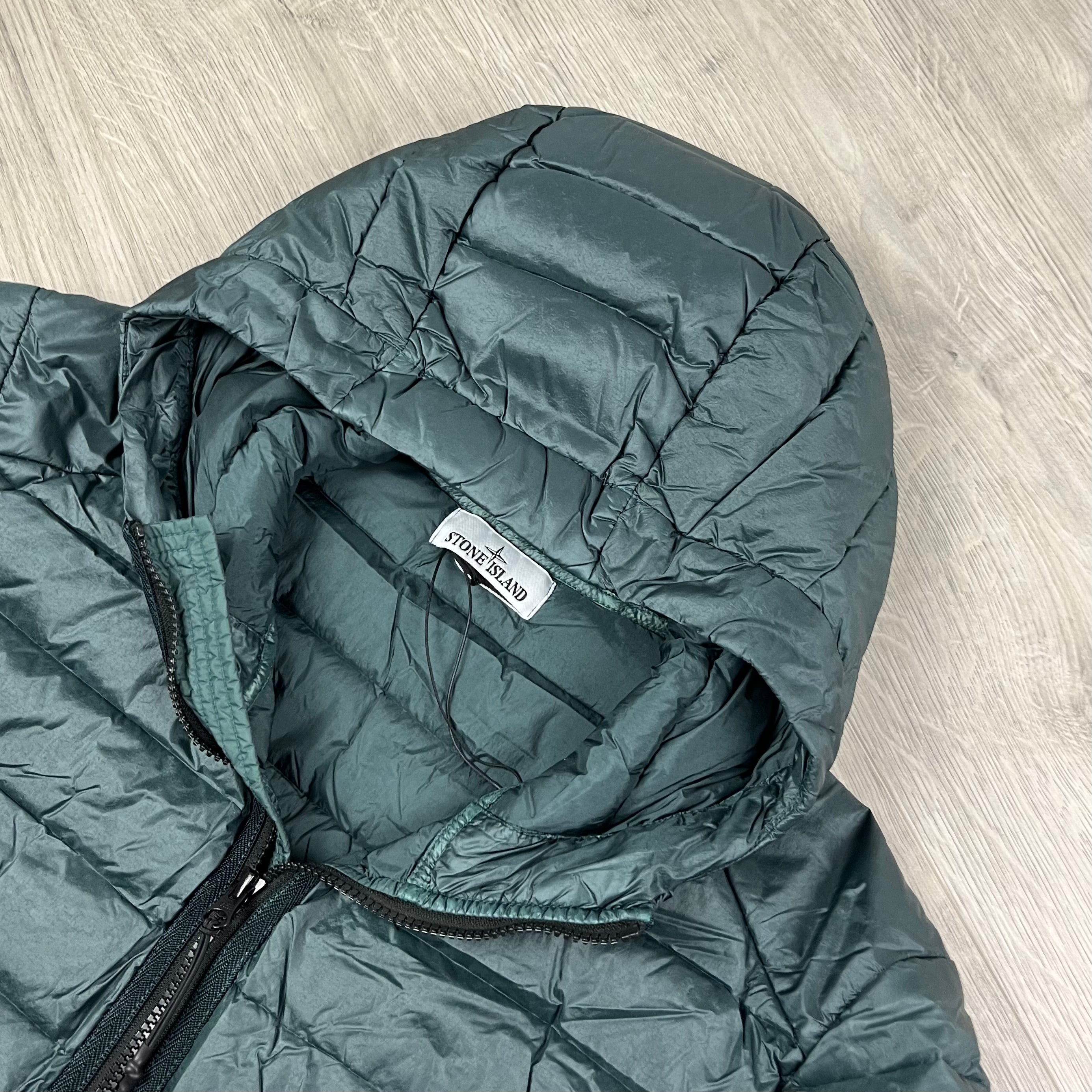 Stone Island Woven Down Jacket - Green