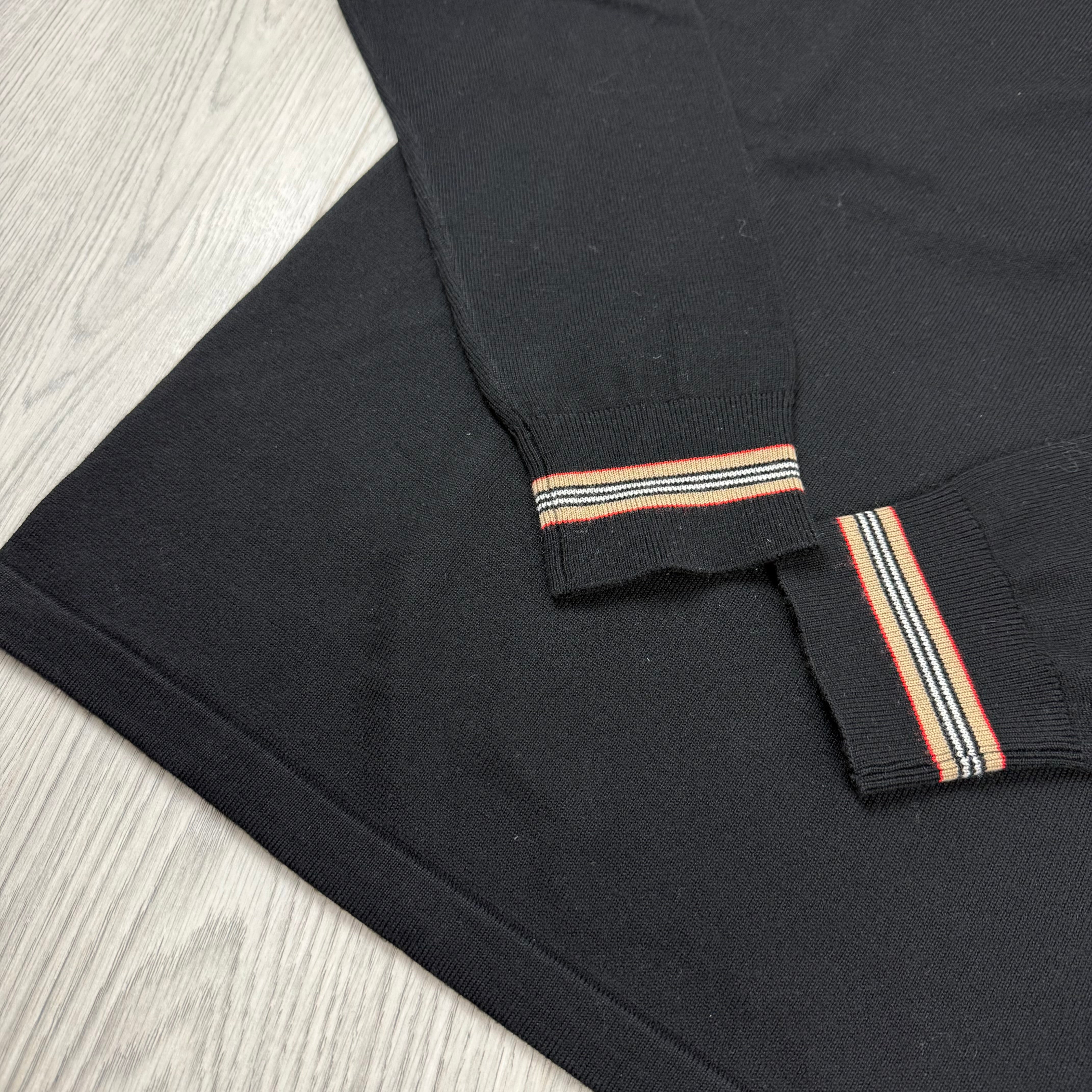 Burberry Pace Knit Polo Shirt - Black
