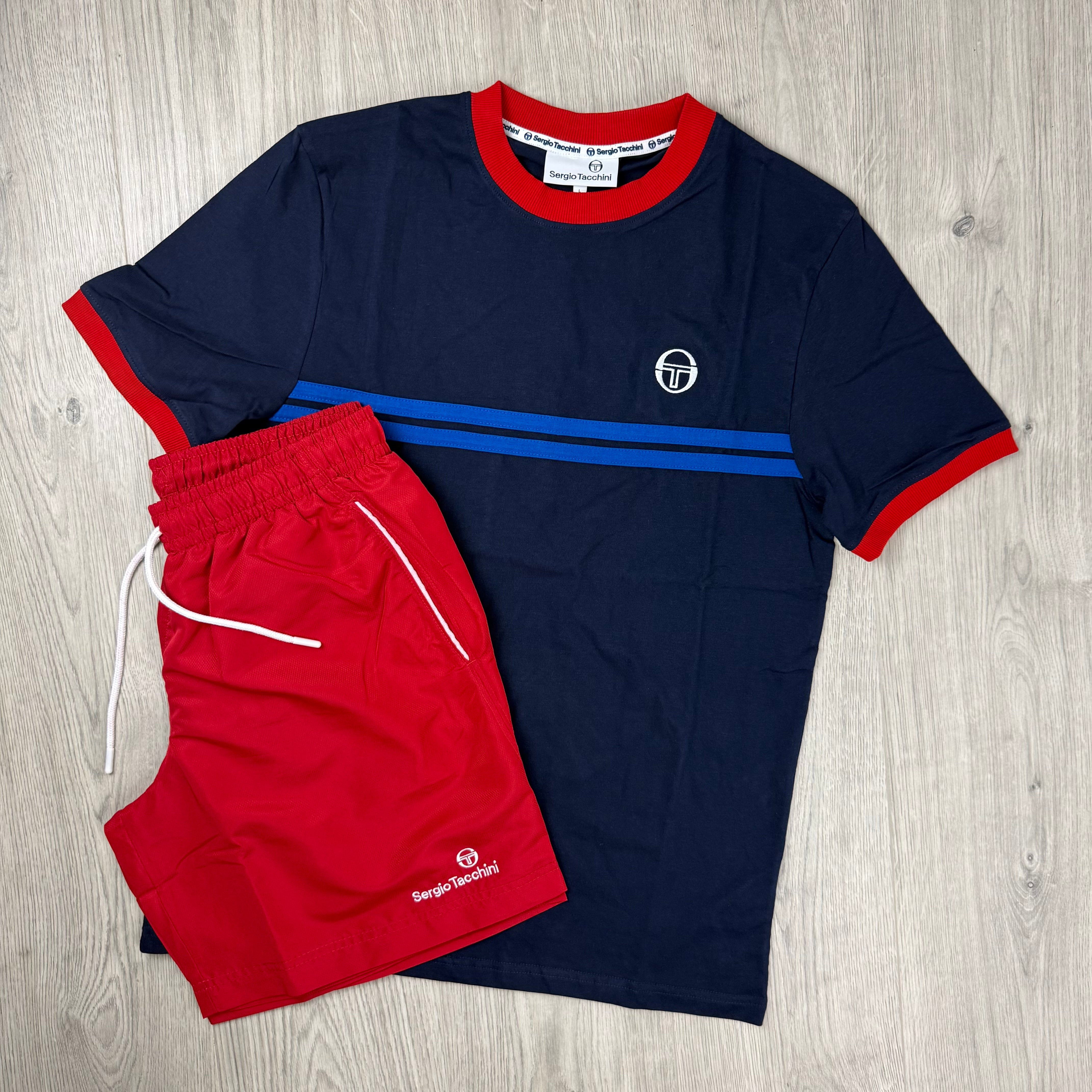 Sergio Tacchini 'Supermac' Set - Navy/Red
