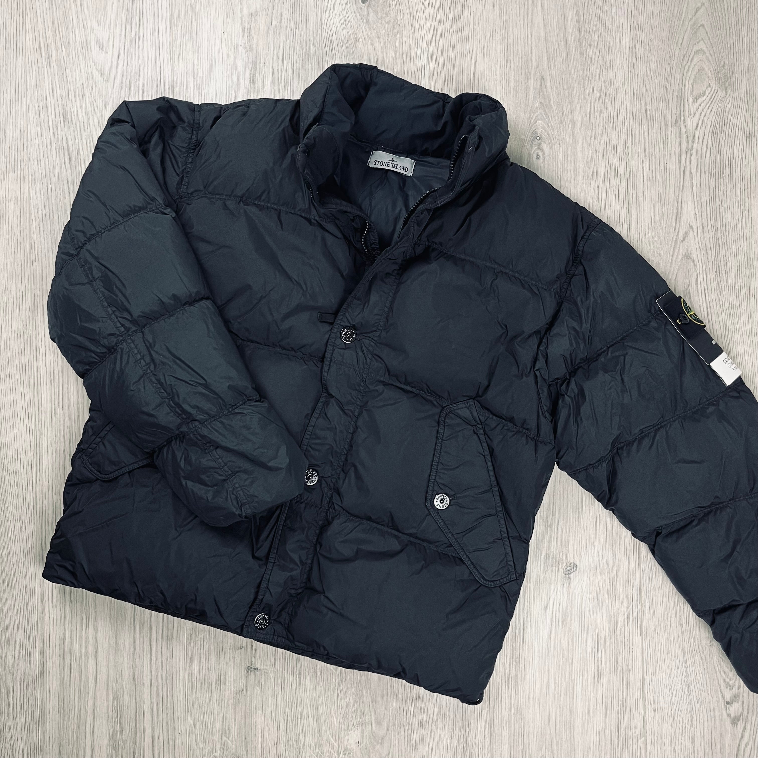 Stone Island Crinkle Reps R-Ny Blouson in Black. On sale at Open Attire.