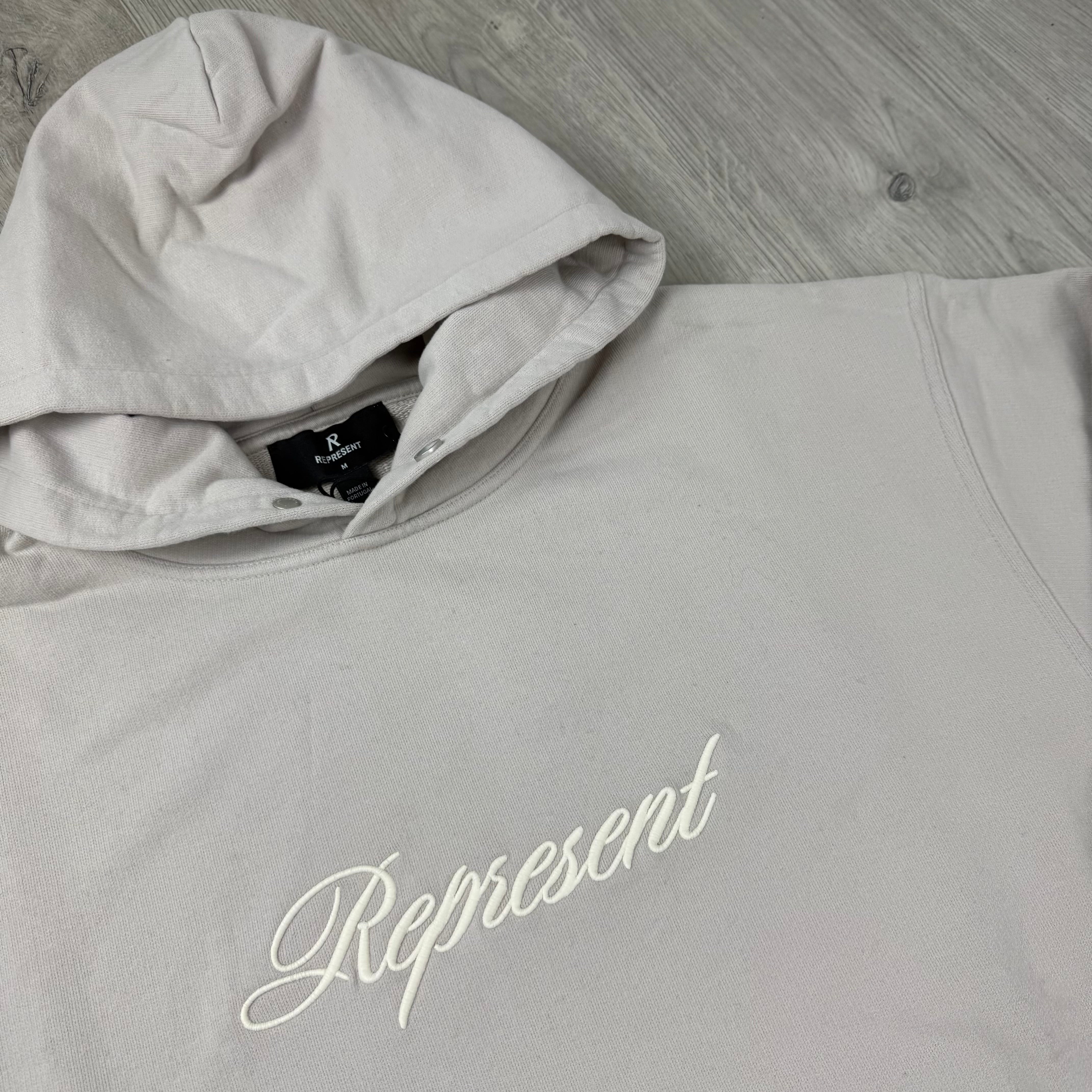 Represent 'Script' Hoodie - Concrete
