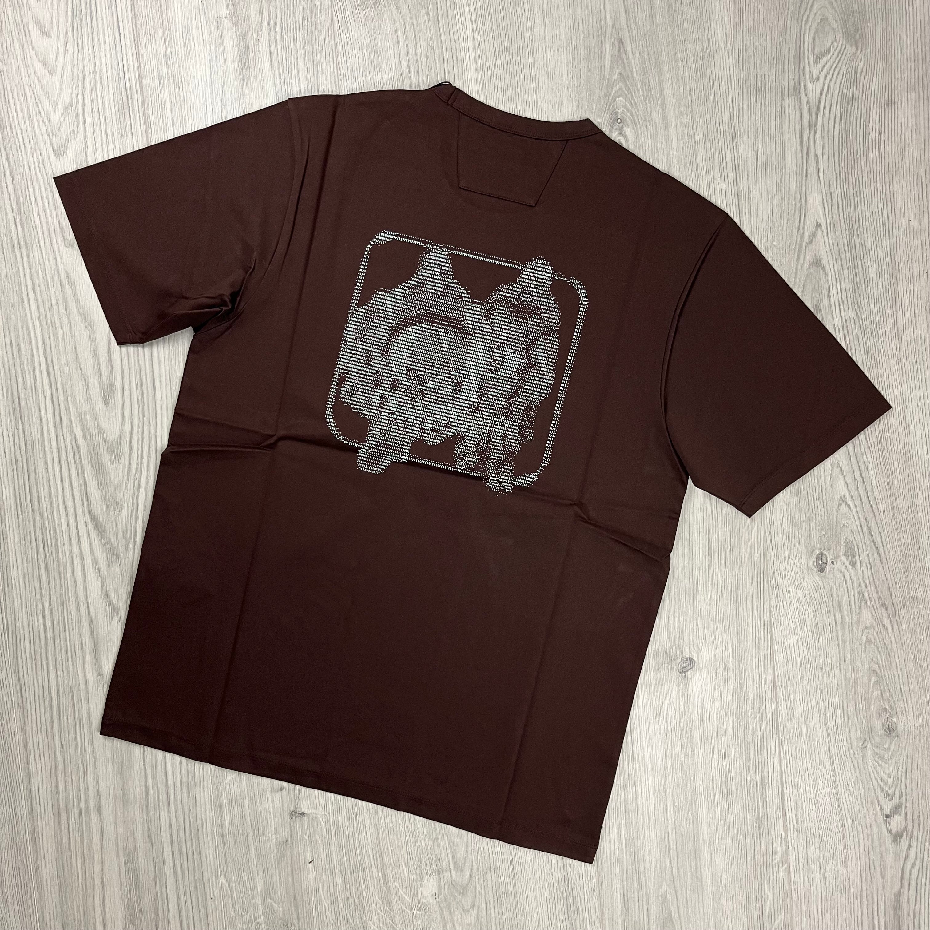 CP Company Metropolis T-shirt in Rum Raisin. On sale at Open Attire.