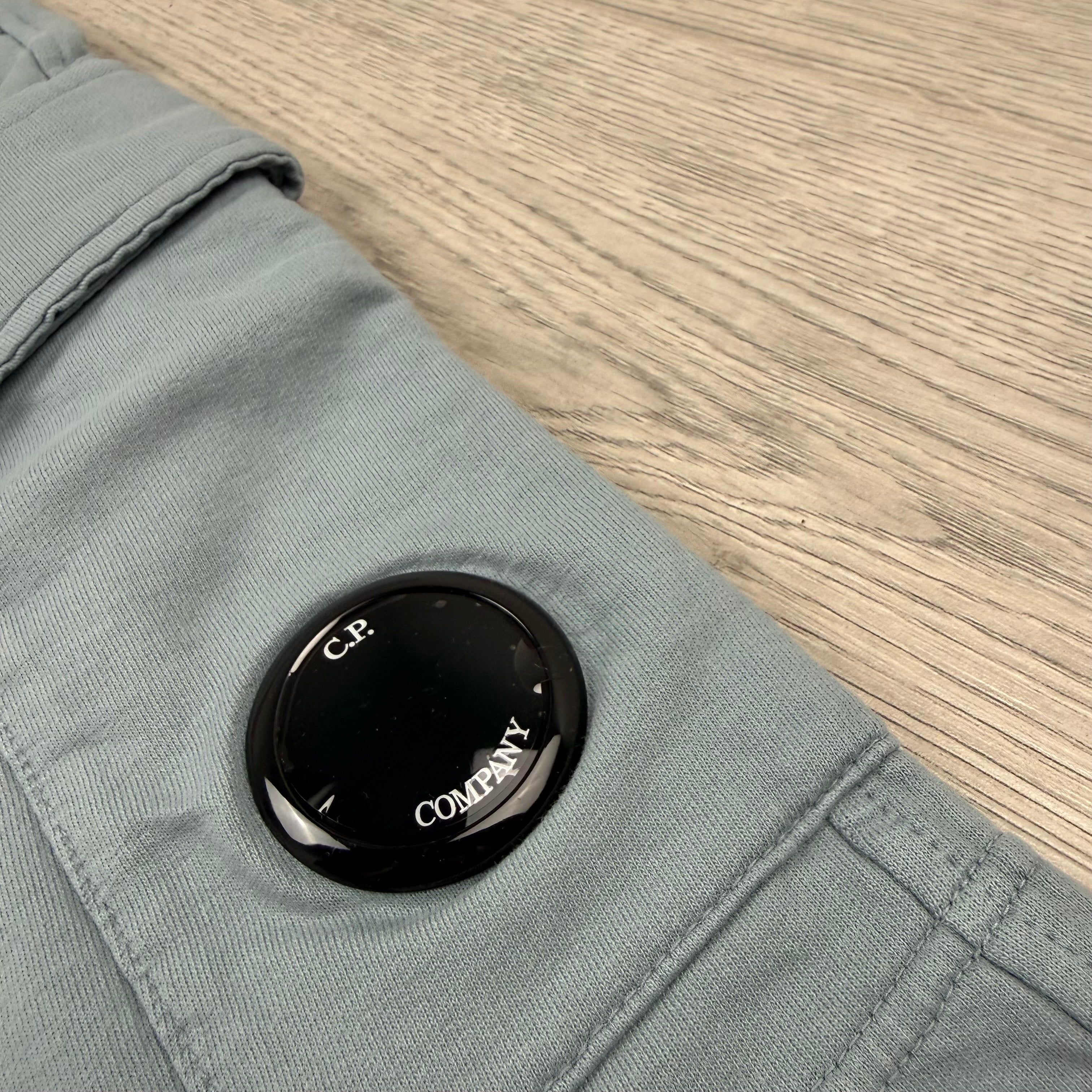 CP Company Jersey Shorts - Silver Blue