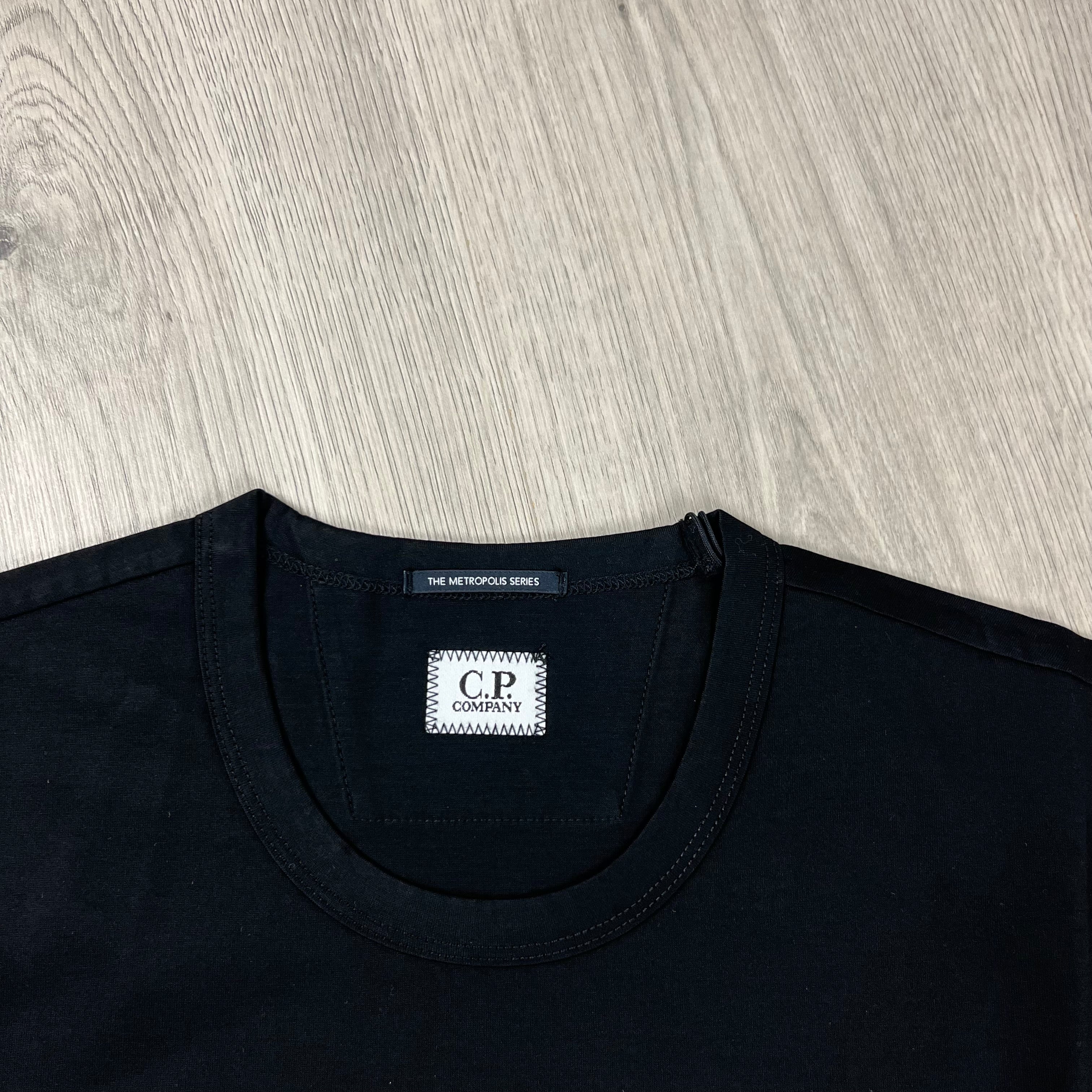 CP Company Metropolis T-shirt in Black. On sale at Open Attire.