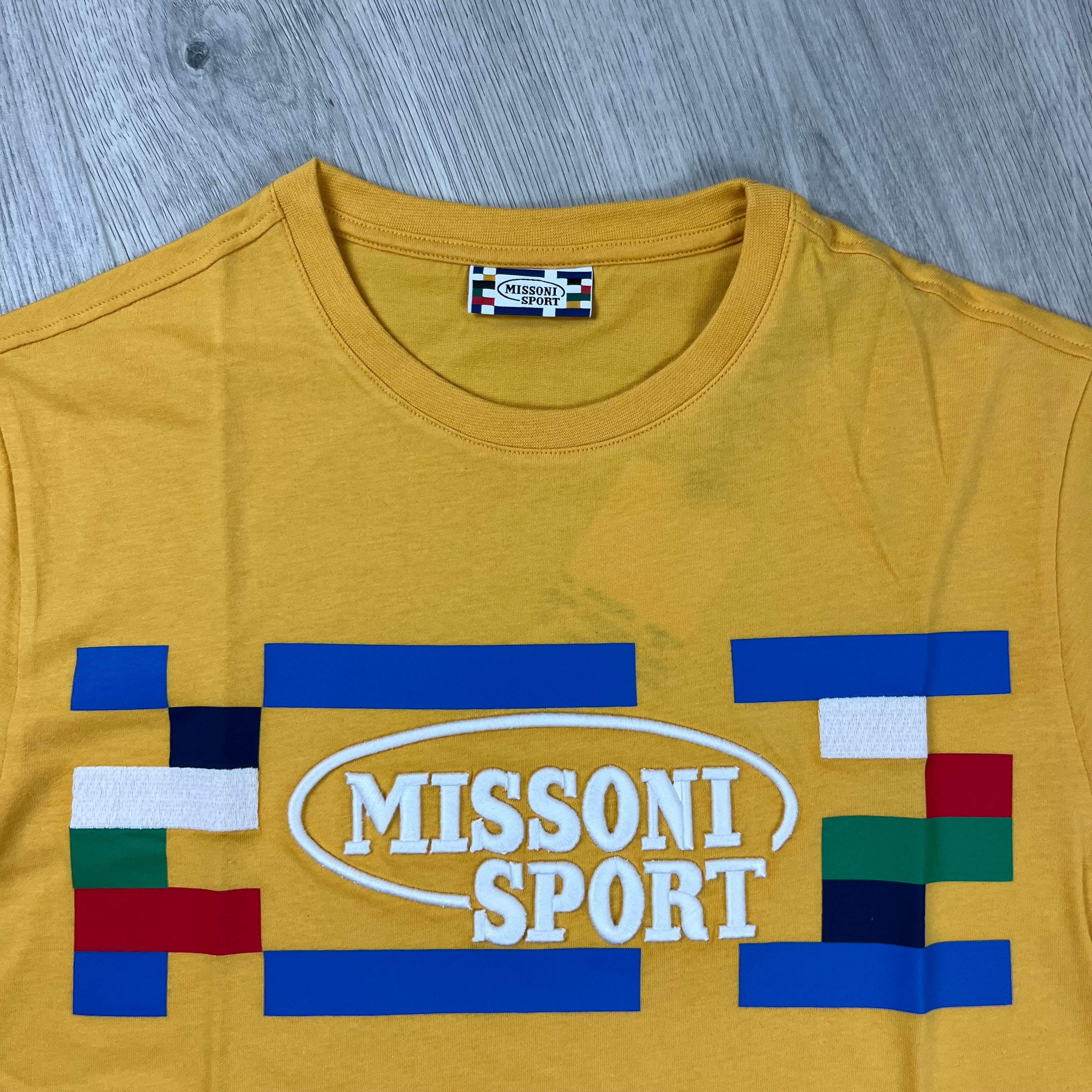 Missoni Sport T-shirt in Yellow. On sale at Open Attire.