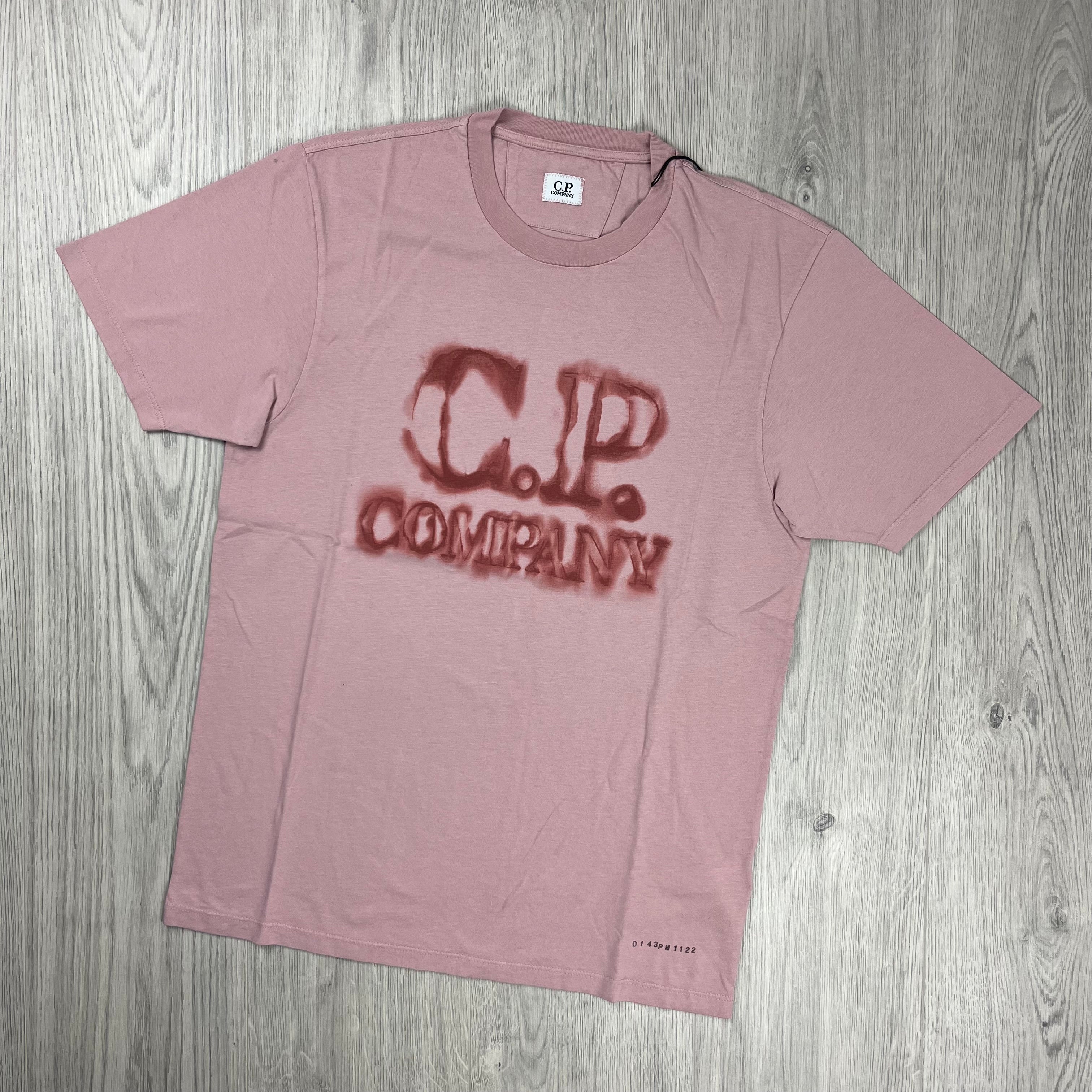 CP Company Printed T-Shirt - Mauve