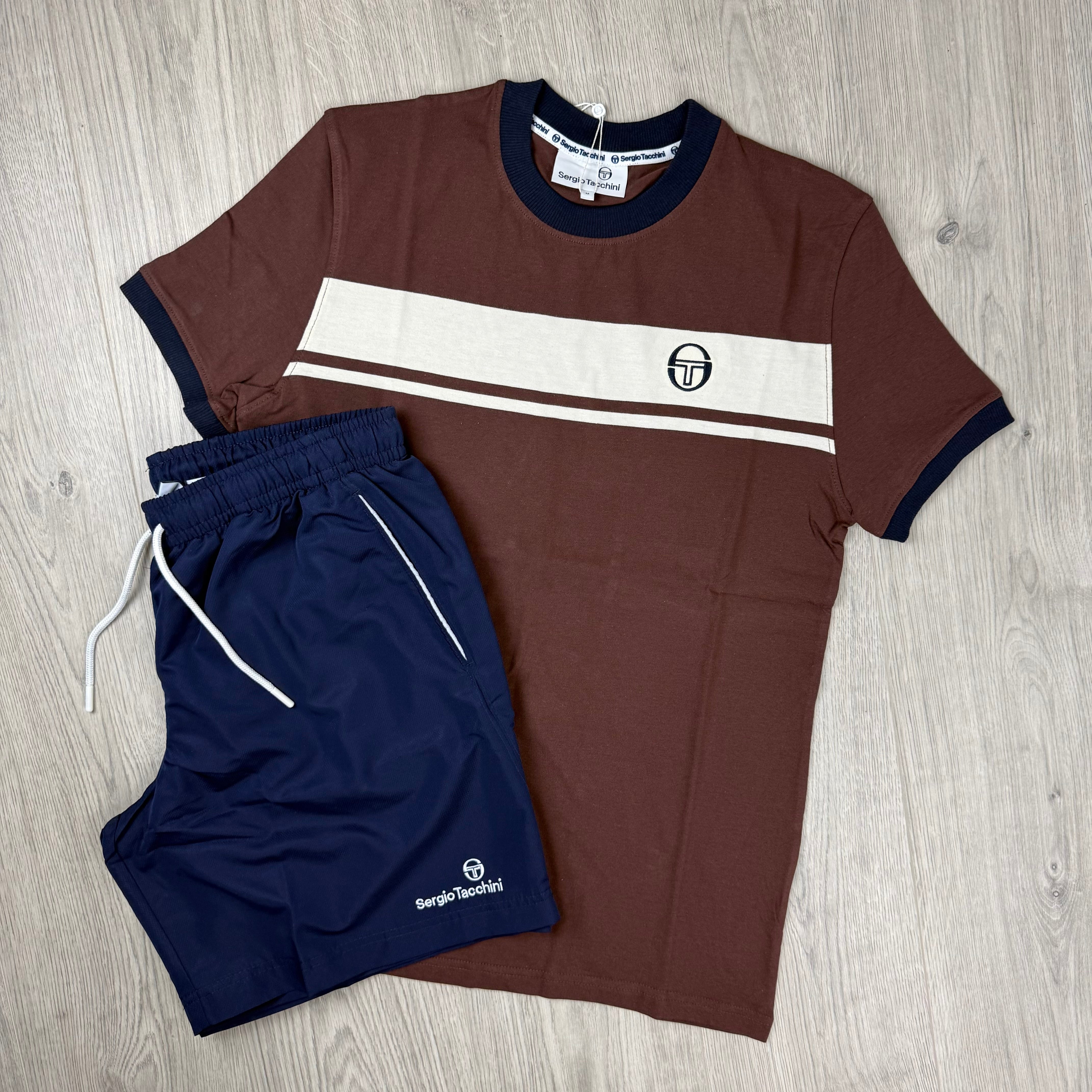 Sergio Tacchini 'Master' Set - Mahogany/Navy